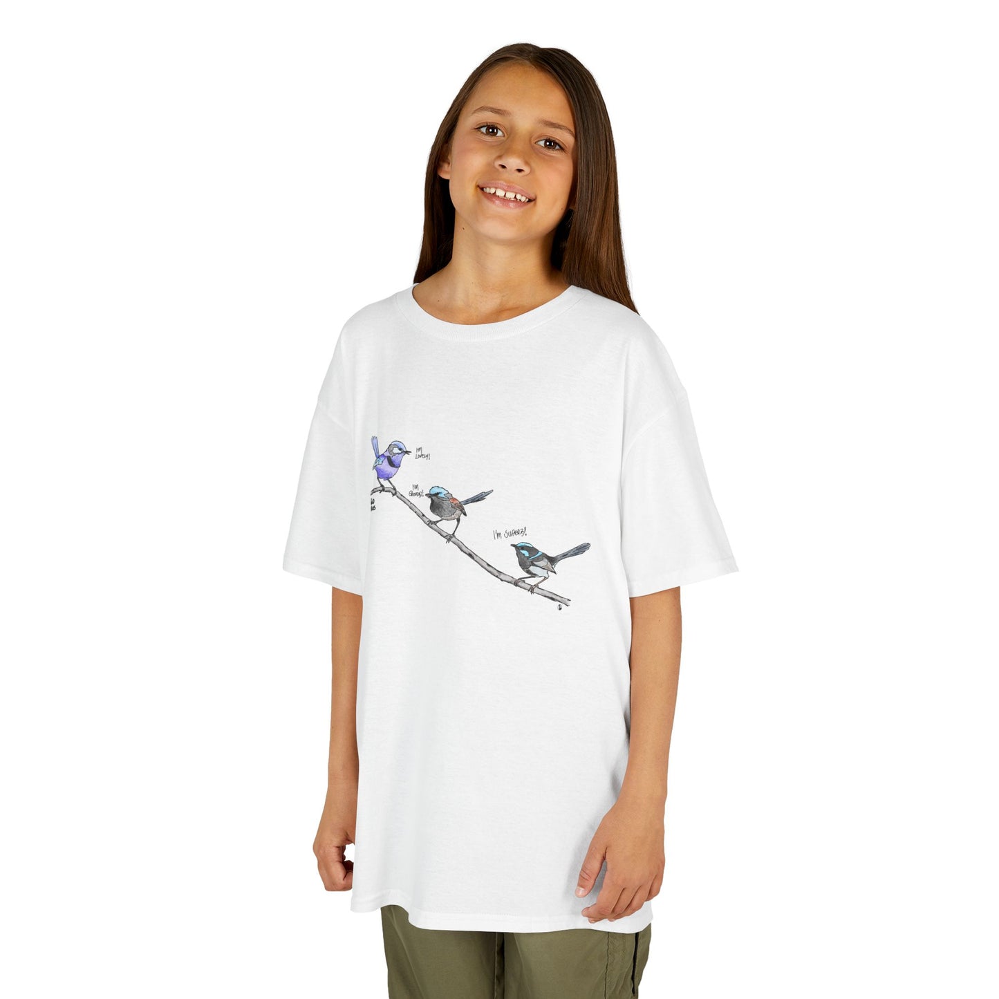 A trio of Fairy-wrens (spendid, superb and lovely) | Kids Heavy Cotton™ Tee