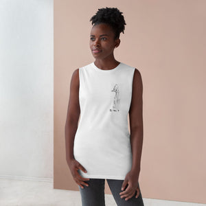 Southern Cassowary (sketch) - Unisex Barnard Tank Printify