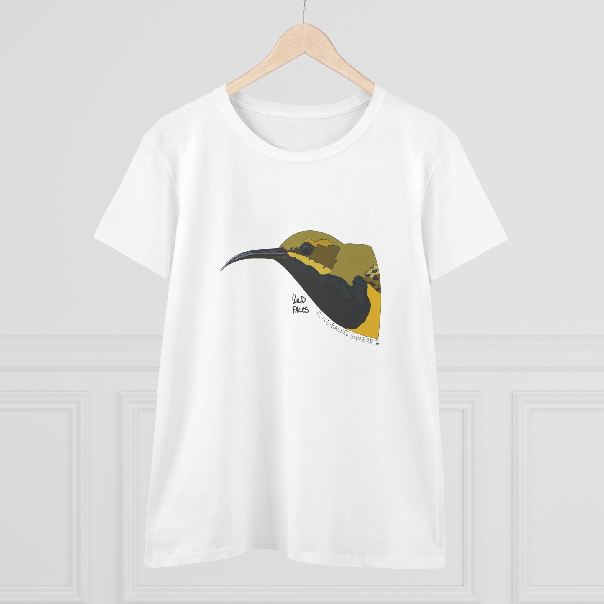 Olive-backed Sunbird - Women's Midweight Cotton Tee Printify