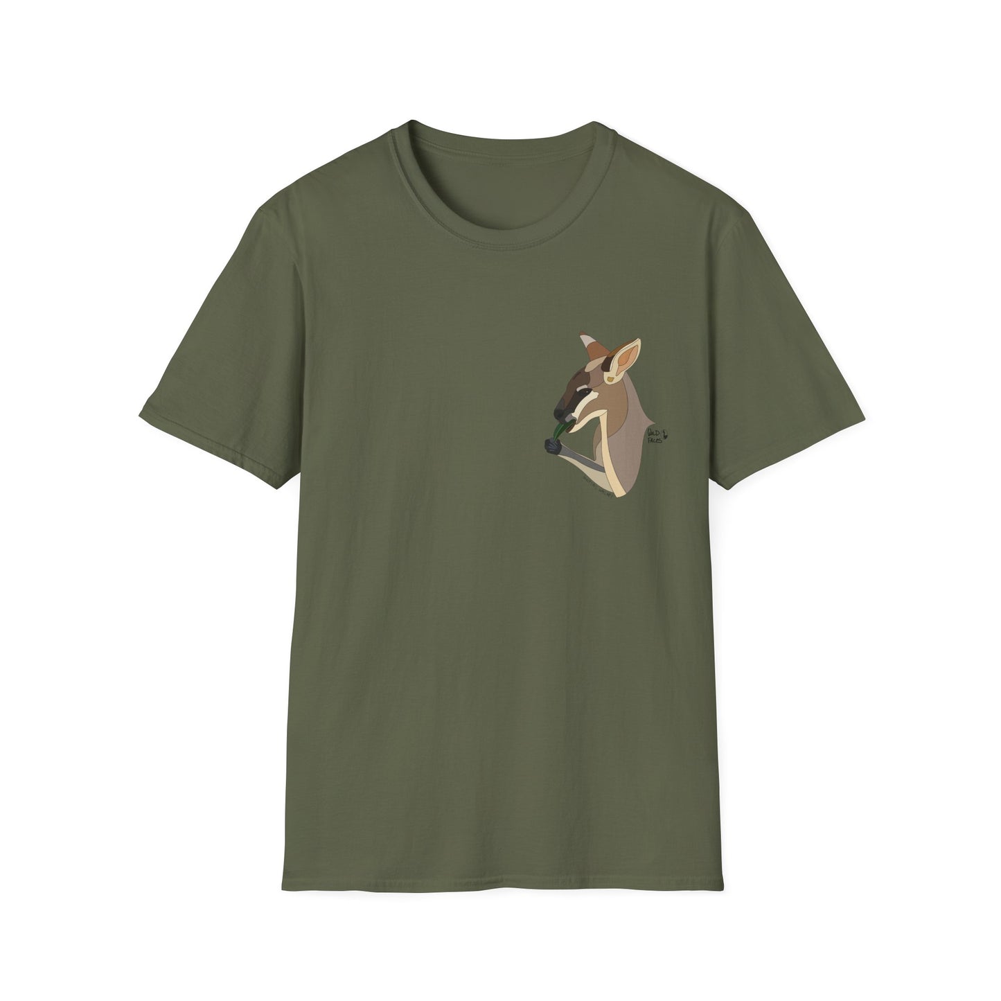 Whiptail Wallaby - Small design - Unisex Softstyle T-Shirt Printify