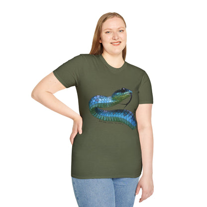 Blue Phase Common Tree-Snake - Unisex Softstyle T-Shirt