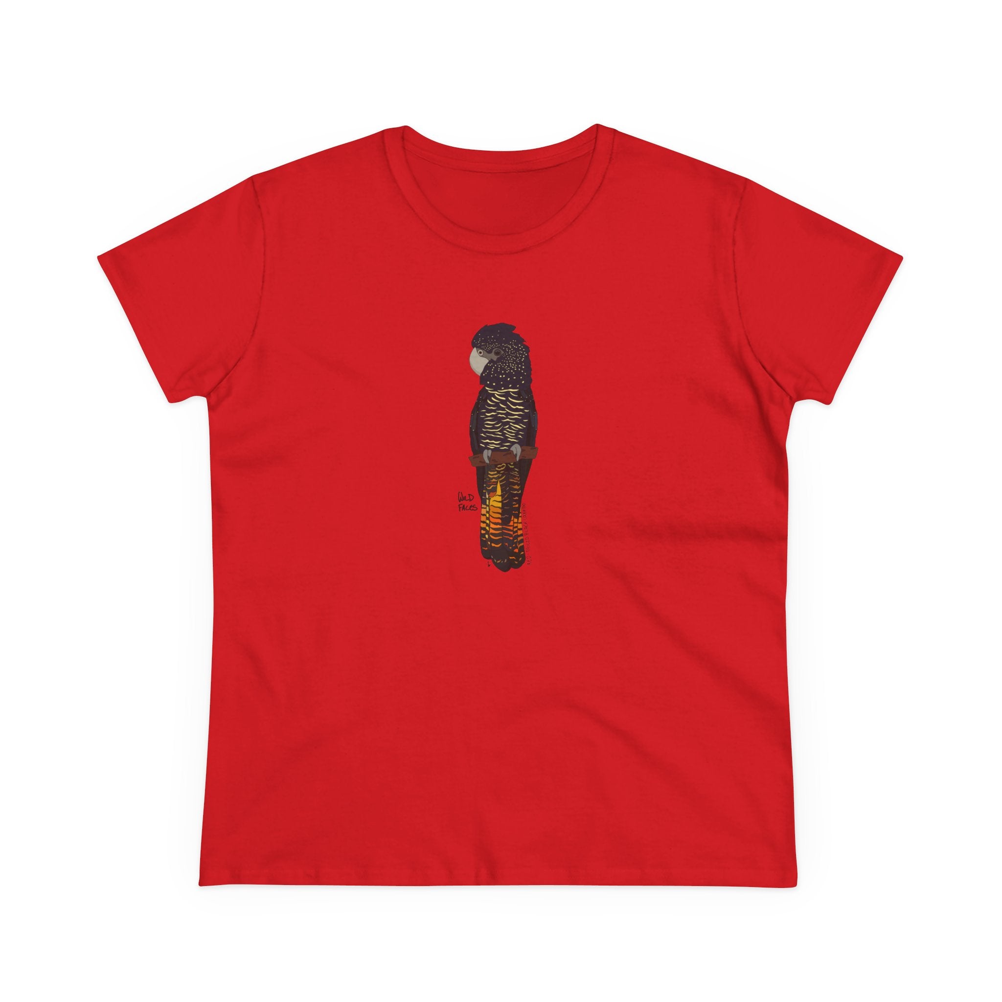 Red-tailed Black Cockatoo - Women's Midweight Cotton Tee