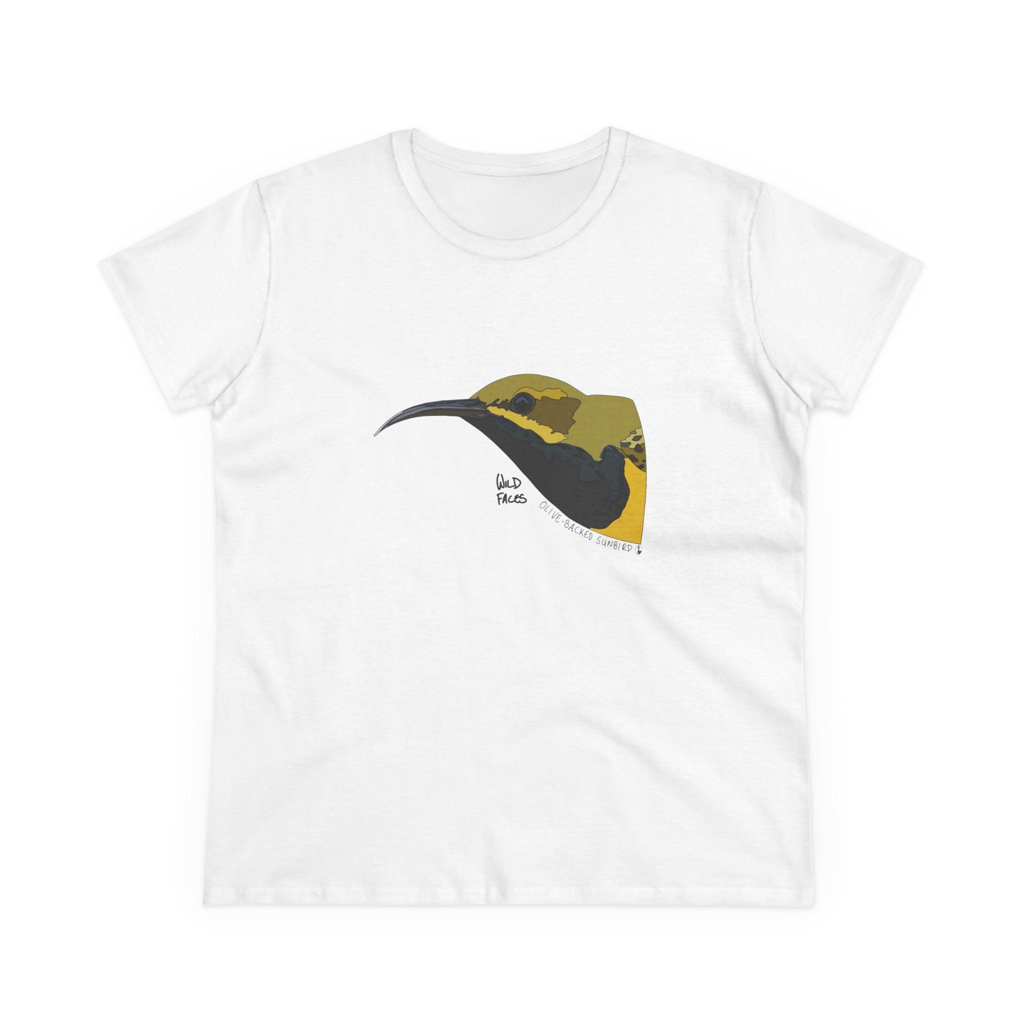 Olive-backed Sunbird - Women's Midweight Cotton Tee Printify