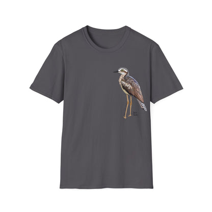 Bush Stone-curlew- Small design - Unisex Softstyle T-Shirt