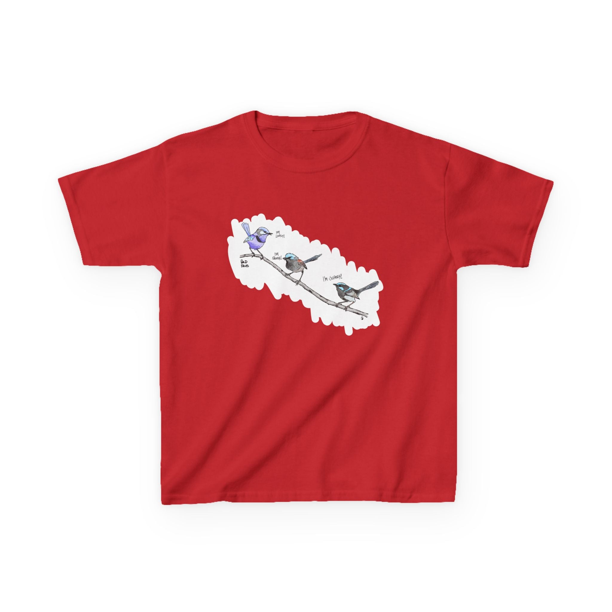 A trio of Fairy-wrens (spendid, superb and lovely) | Kids Heavy Cotton™ Tee Printify