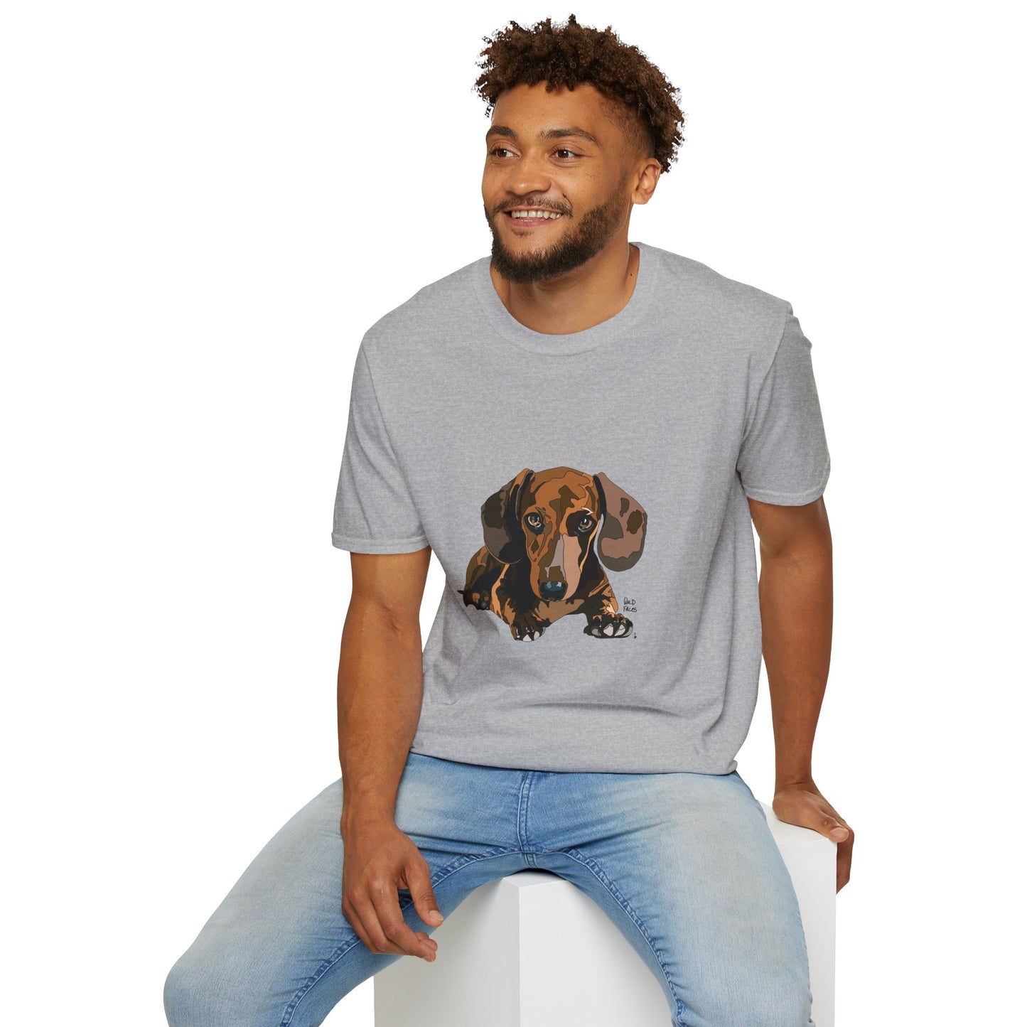 Dachshund (body) - Unisex Softstyle T-Shirt