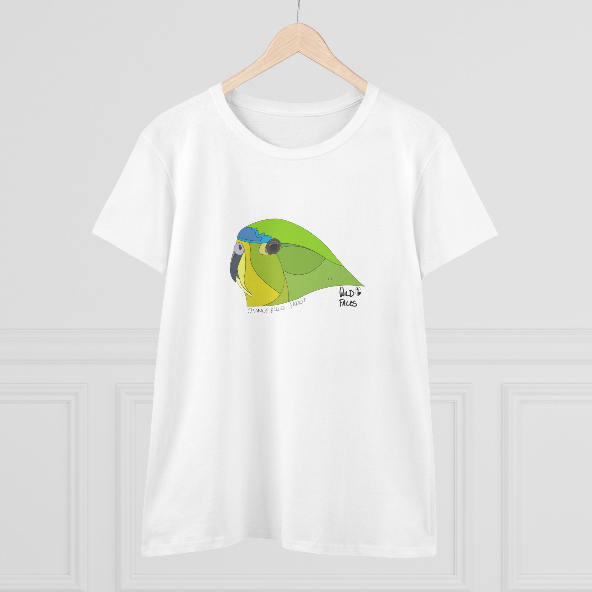 Orange-bellied Parrot - Women's Midweight Cotton Tee Printify