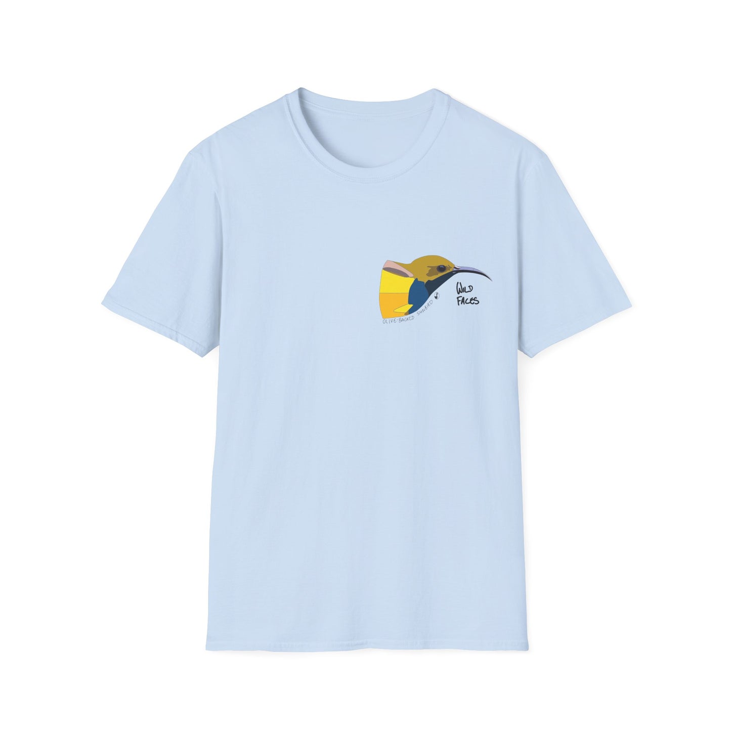 Olive-backed Sunbird - Small design - Unisex Softstyle T-Shirt Printify