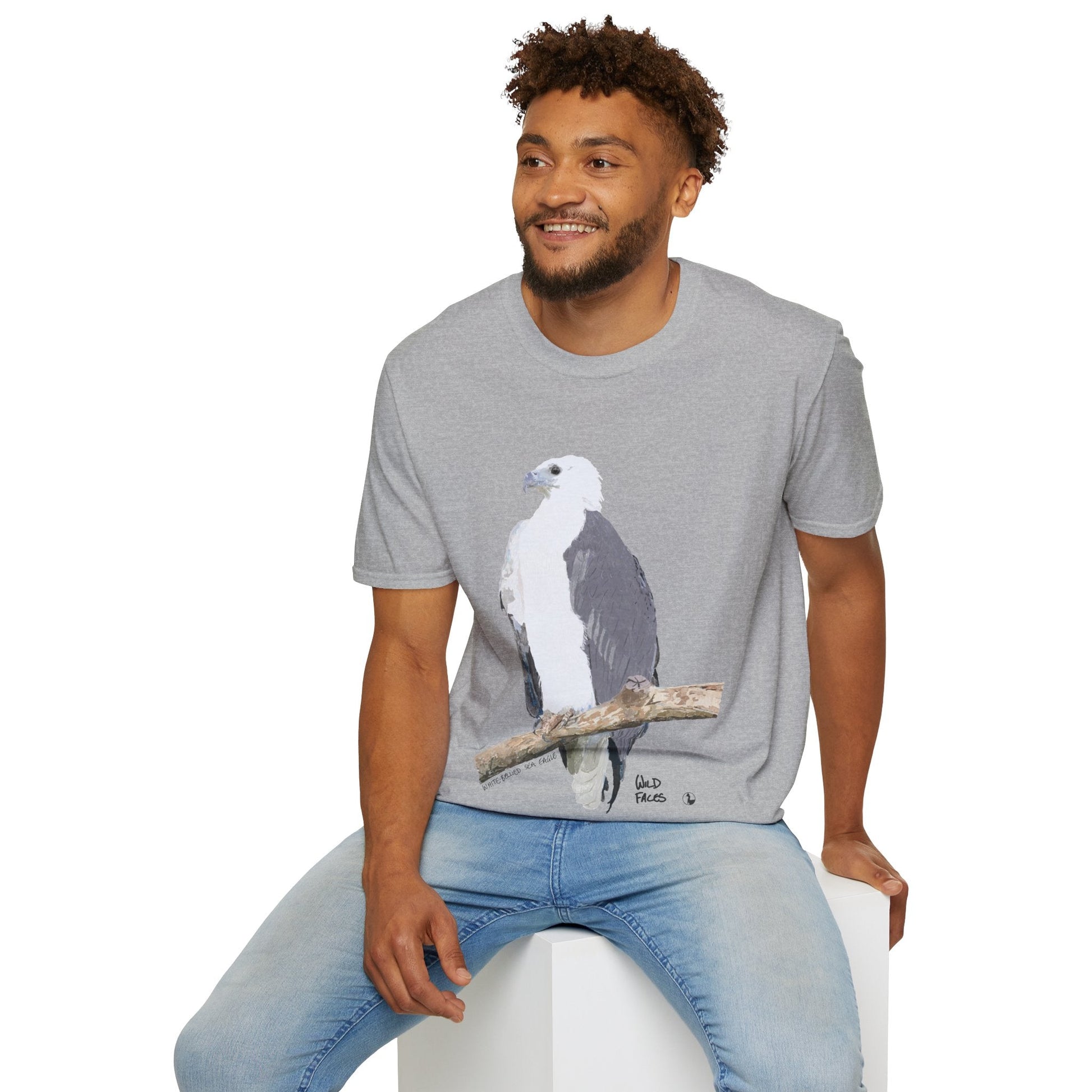 White-bellied Sea Eagle - Unisex Softstyle T-Shirt Printify