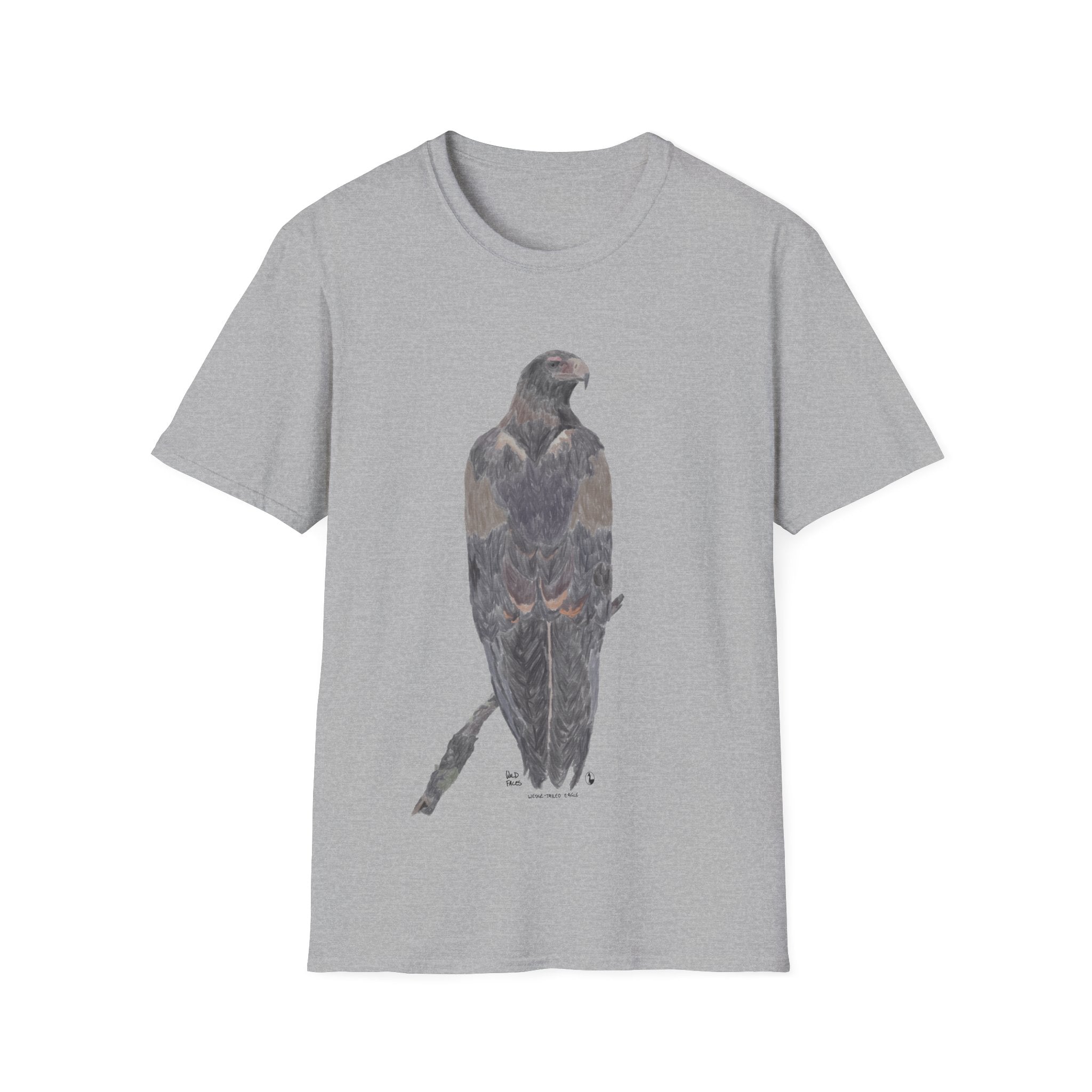 Wedge-tailed Eagle (pastel design) - Unisex Softstyle T-Shirt Printify