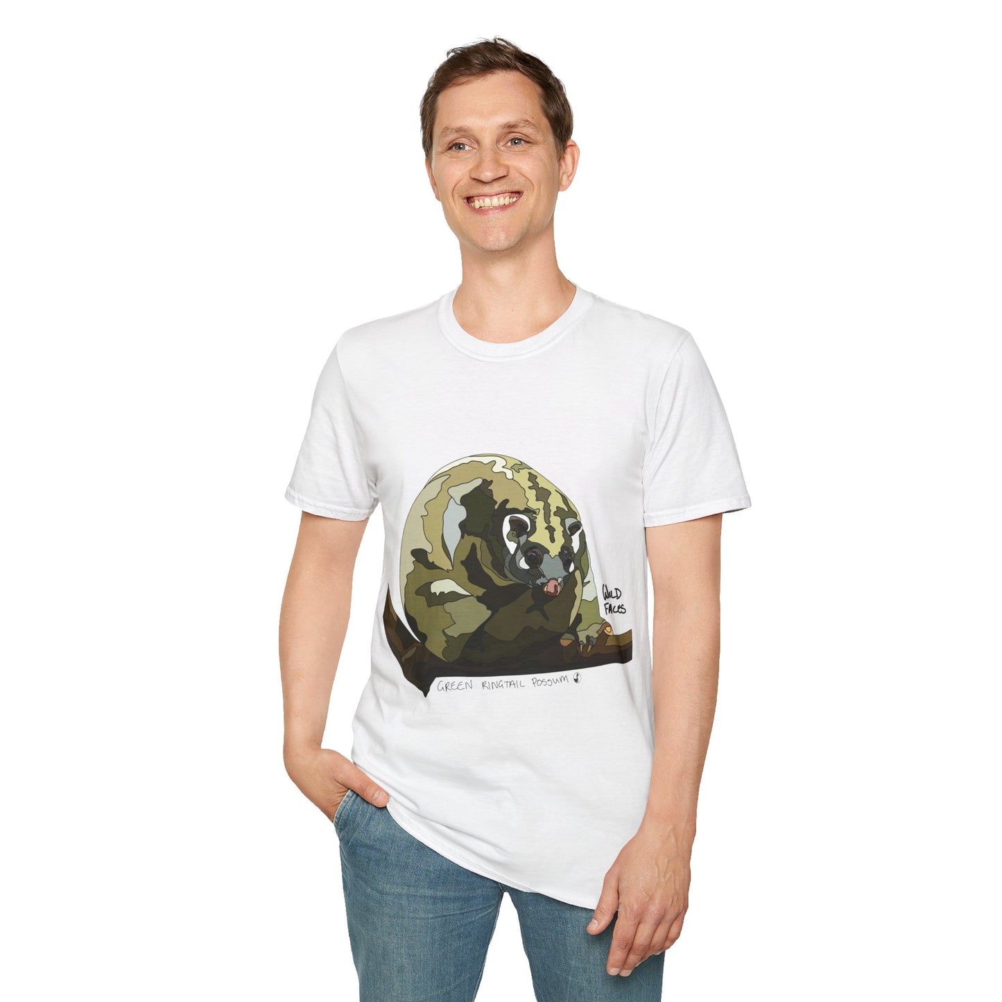 Green Ringtail Possum - Unisex Softstyle T-Shirt