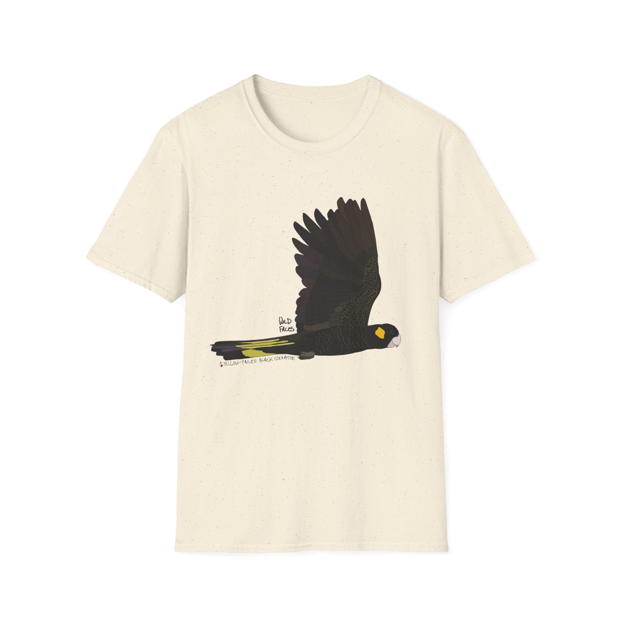 Yellow-tailed Black Cockatoo - Unisex Softstyle T-Shirt
