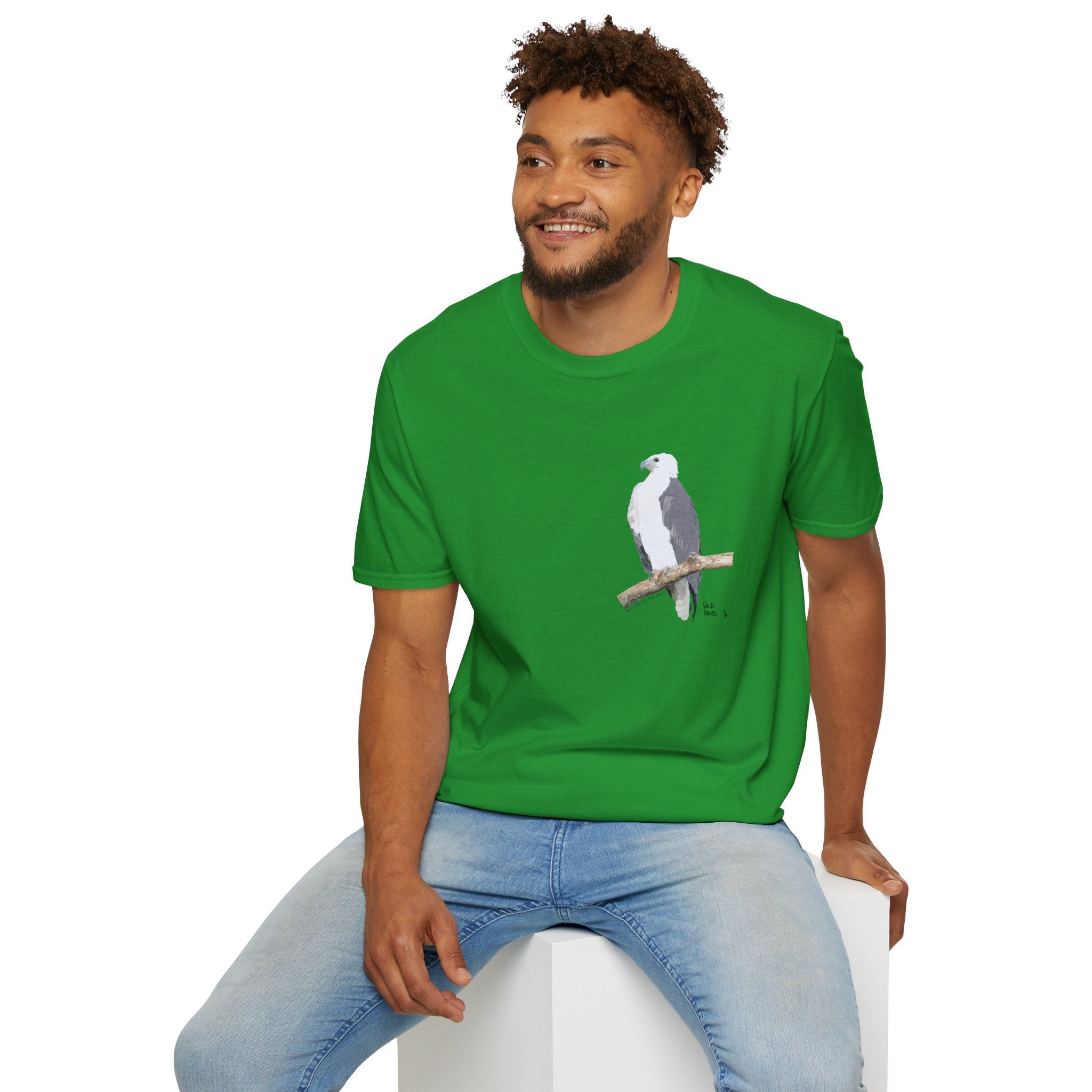 White-bellied Sea Eagle - Small design - Unisex Softstyle T-Shirt Printify
