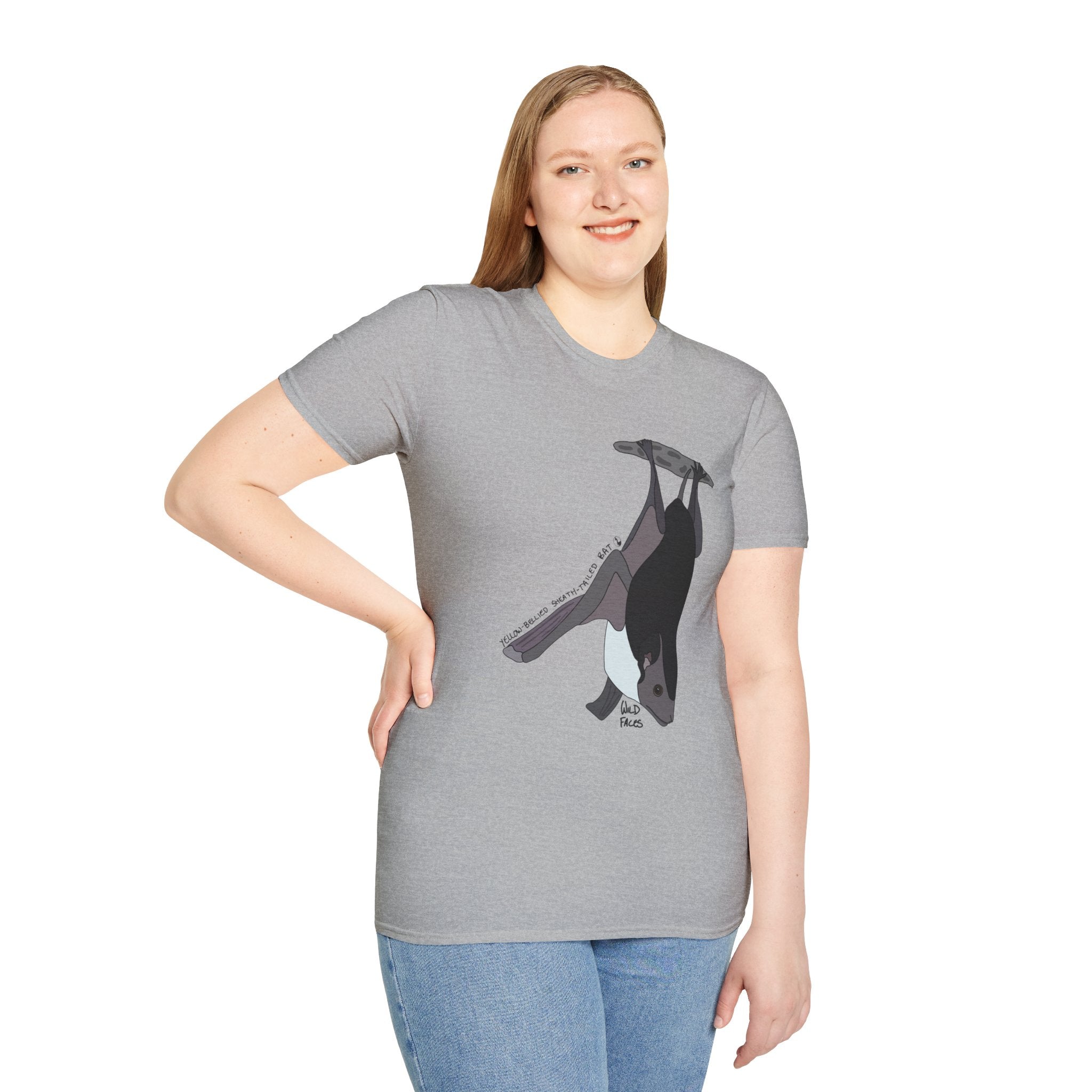 Yellow-bellied Sheath-tailed Bat - Unisex Softstyle T-Shirt - Wild Faces