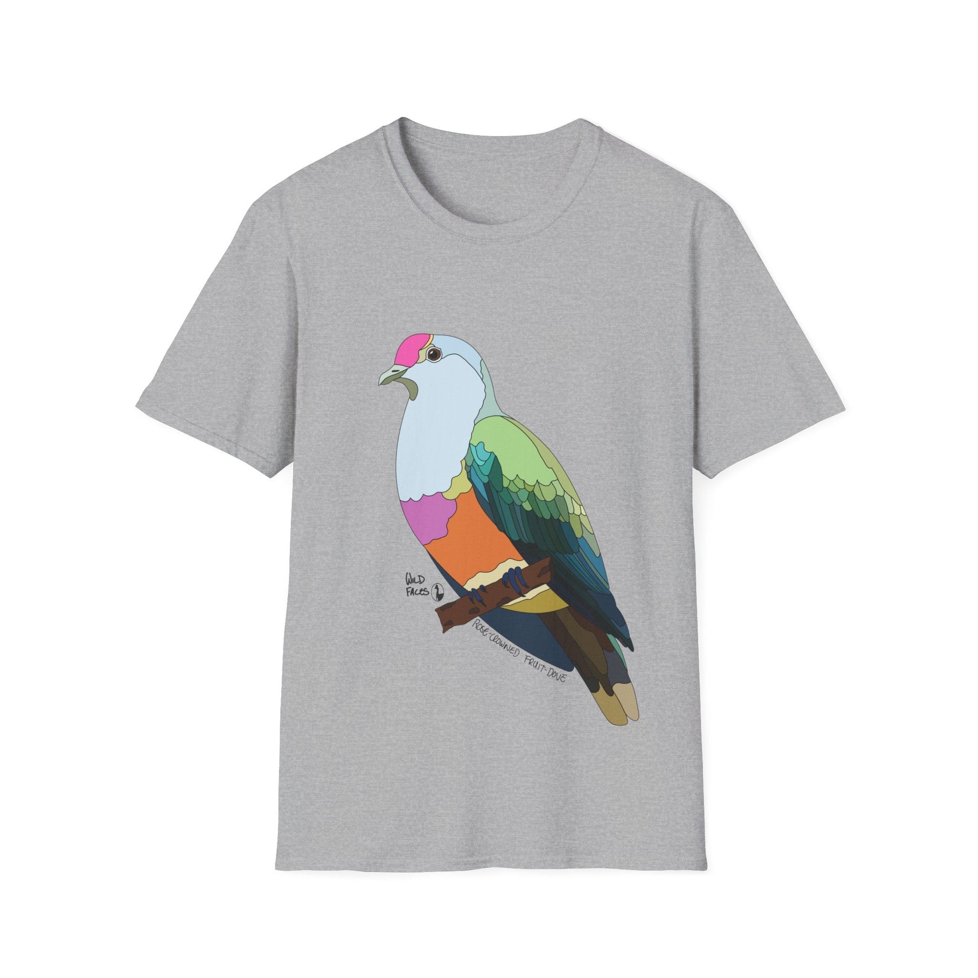 Rose-crowned Fruit Dove - Unisex Softstyle T-Shirt Printify