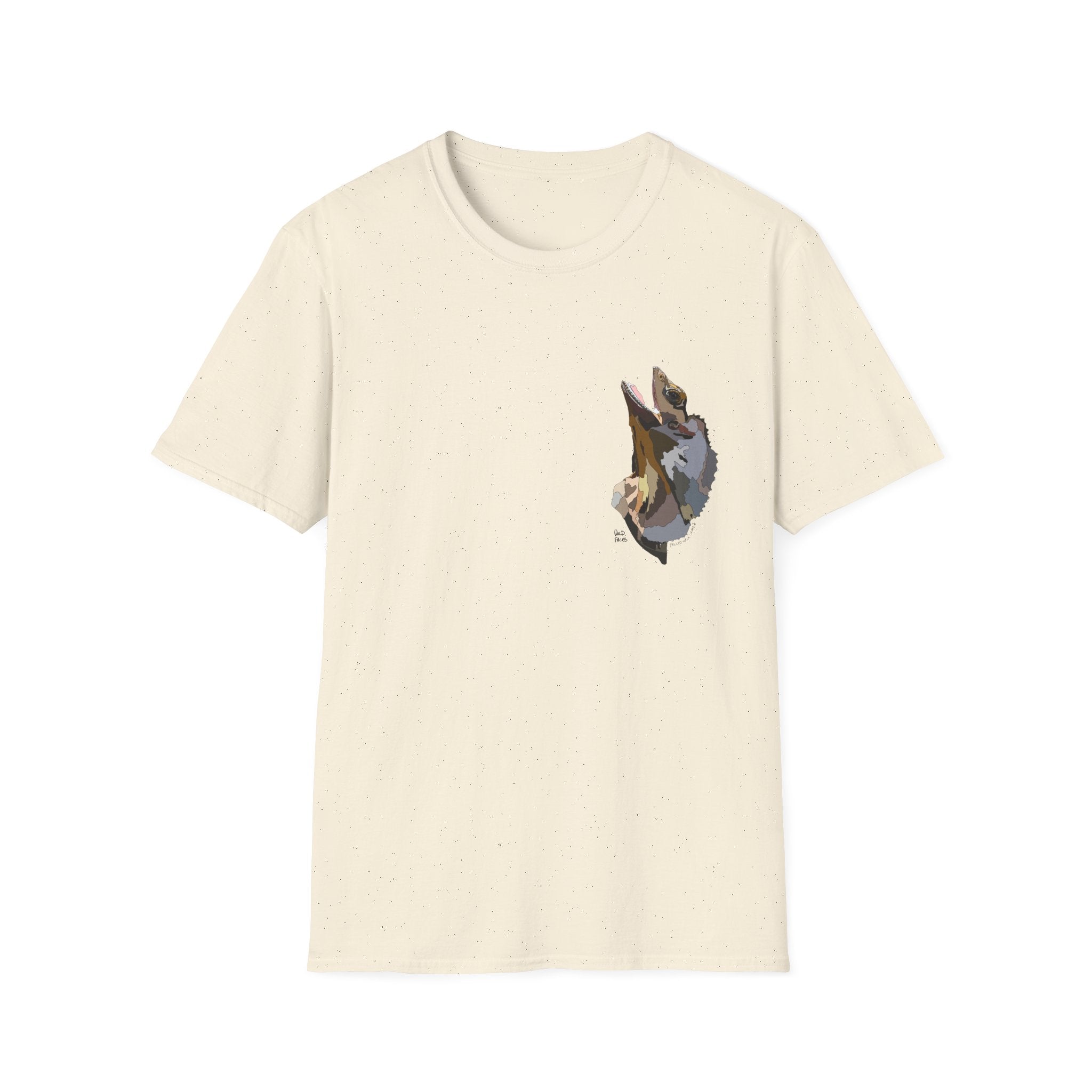 Frilled-neck Lizard - Small design - Unisex Softstyle T-Shirt Printify