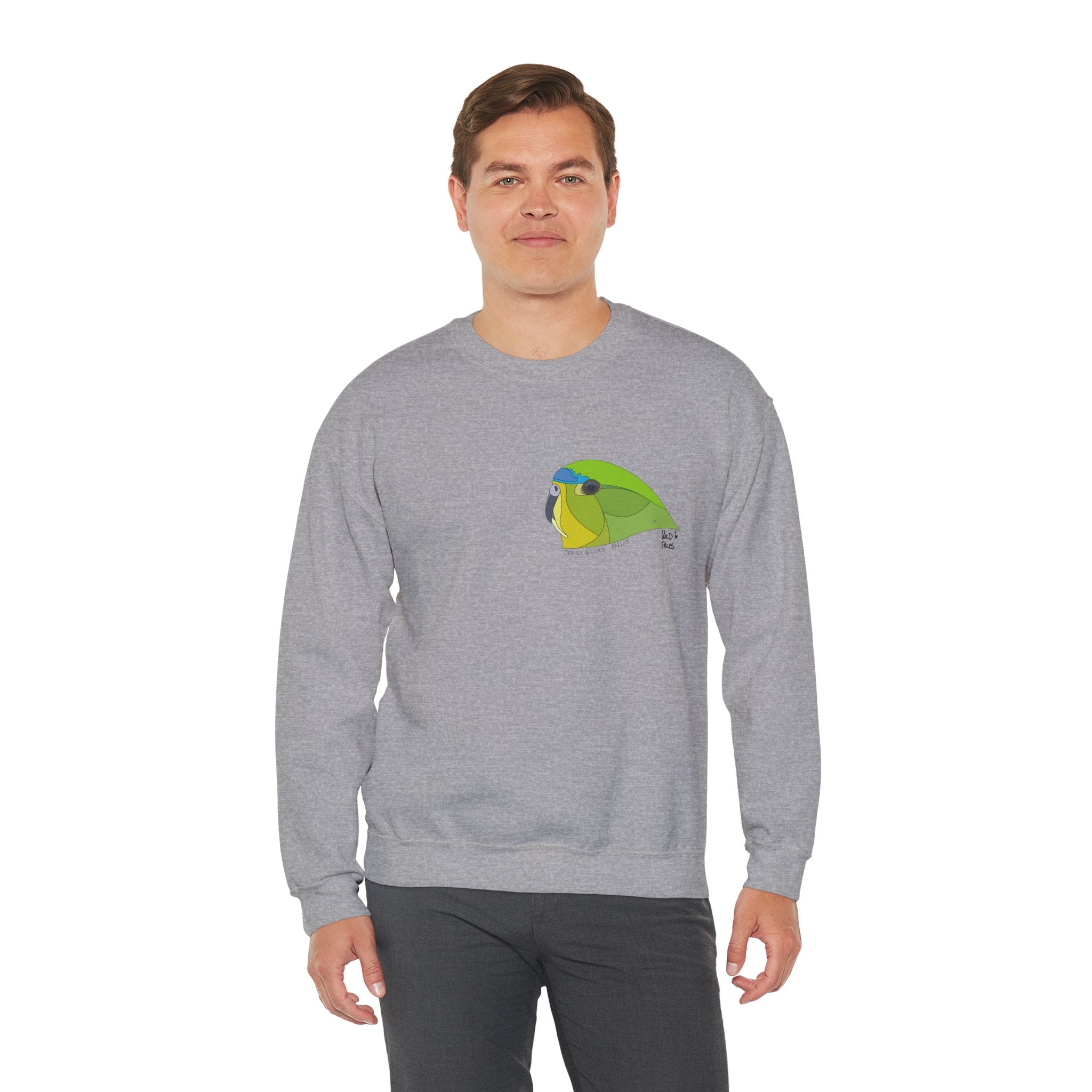 Orange-bellied Parrot Sweatshirt | Unisex Heavy Blend™ Crewneck Printify