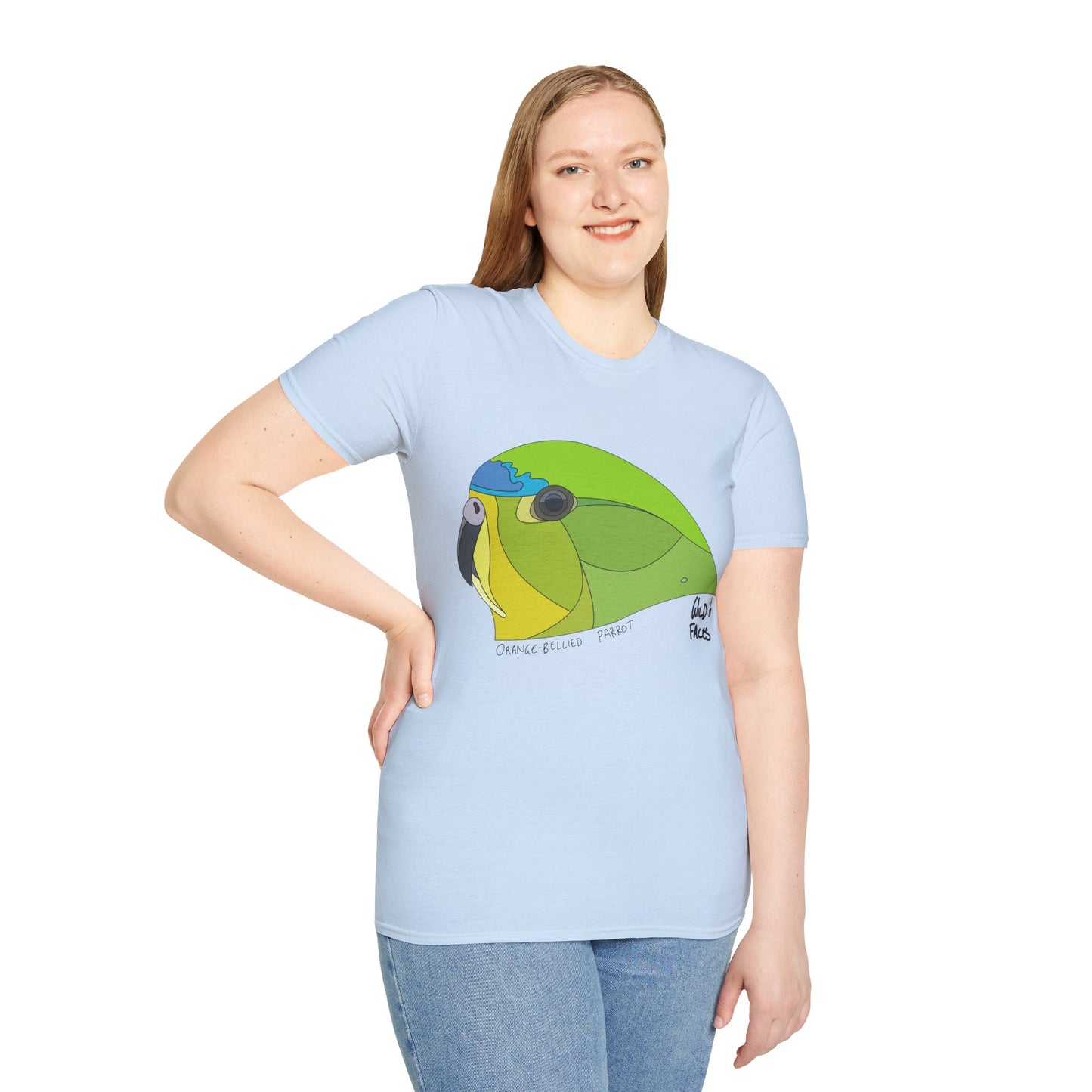 Orange-bellied Parrot - Unisex Softstyle T-Shirt