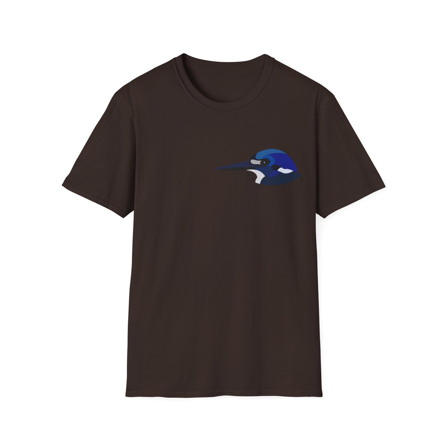 Forest Kingfisher - Small design - Unisex Softstyle T-Shirt Printify