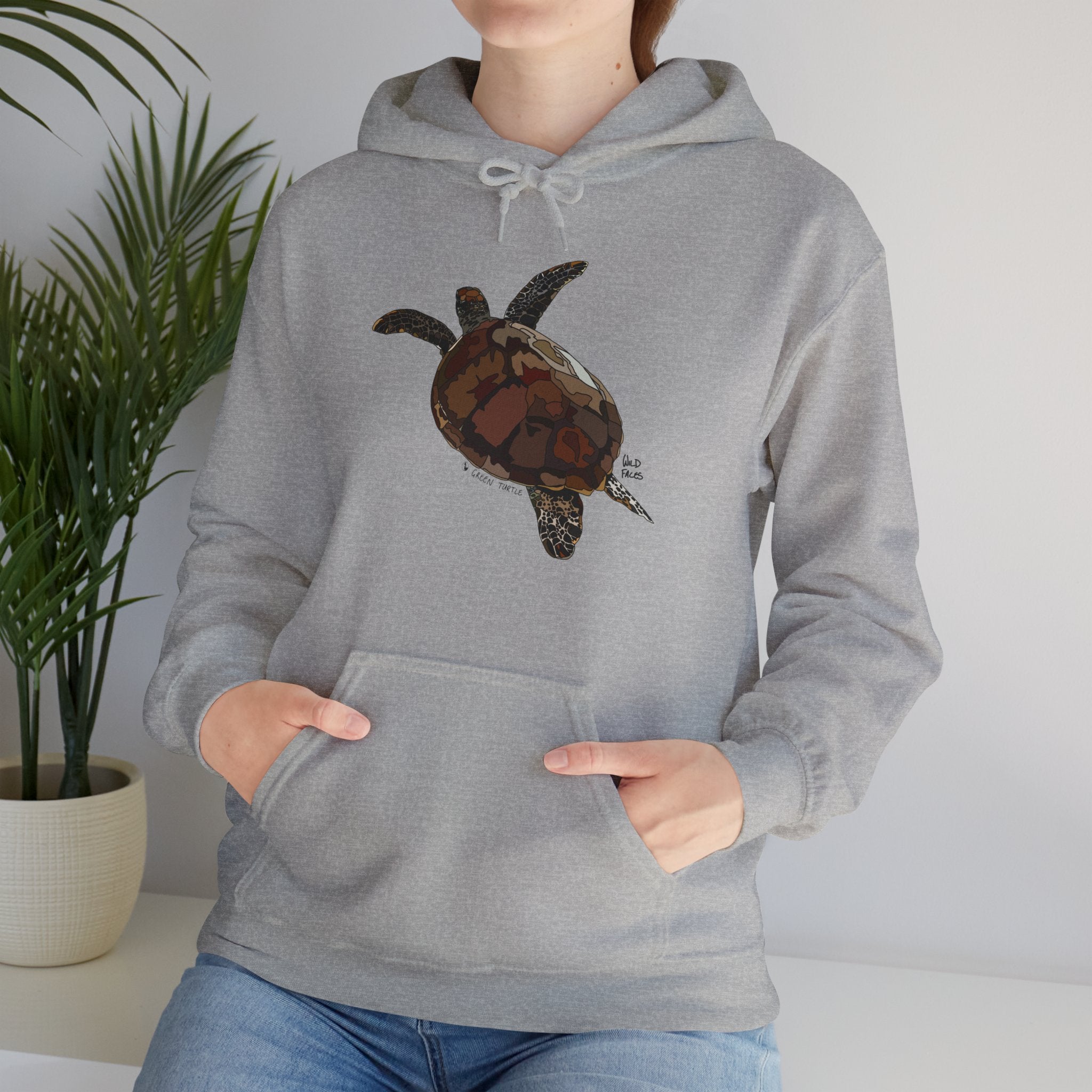 Green Turtle | Unisex Heavy Blend™ Hooded Sweatshirt Printify