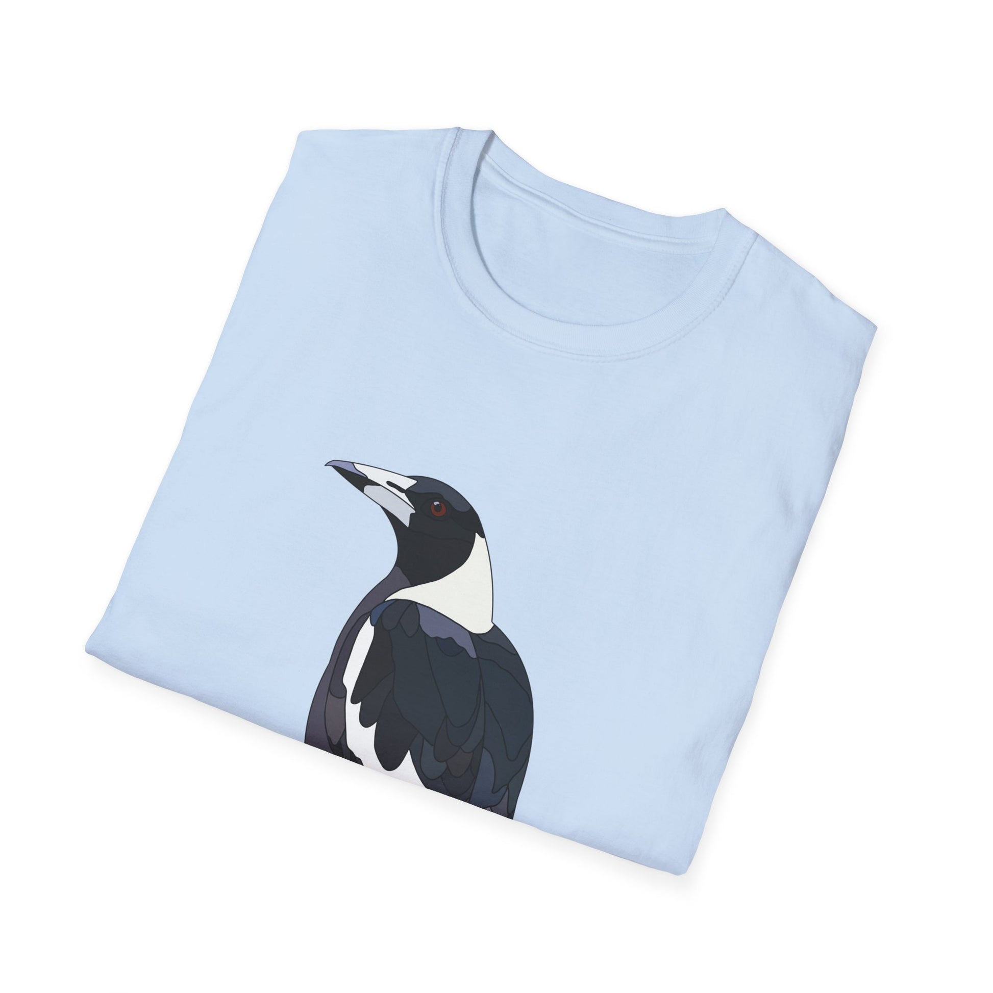 Australian Magpie - Unisex Softstyle T-Shirt Printify