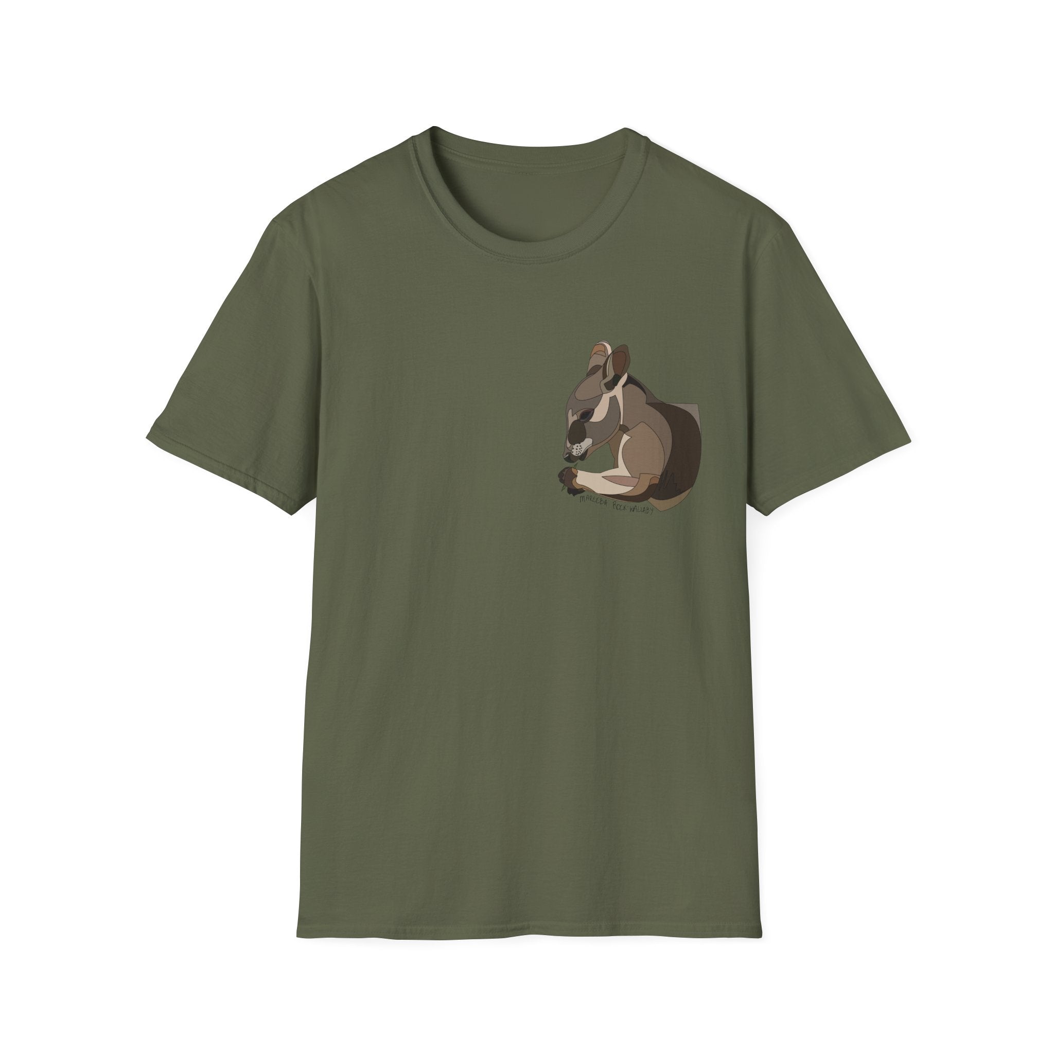 Mareeba Rock-wallaby - Small design - Unisex Softstyle T-Shirt Printify