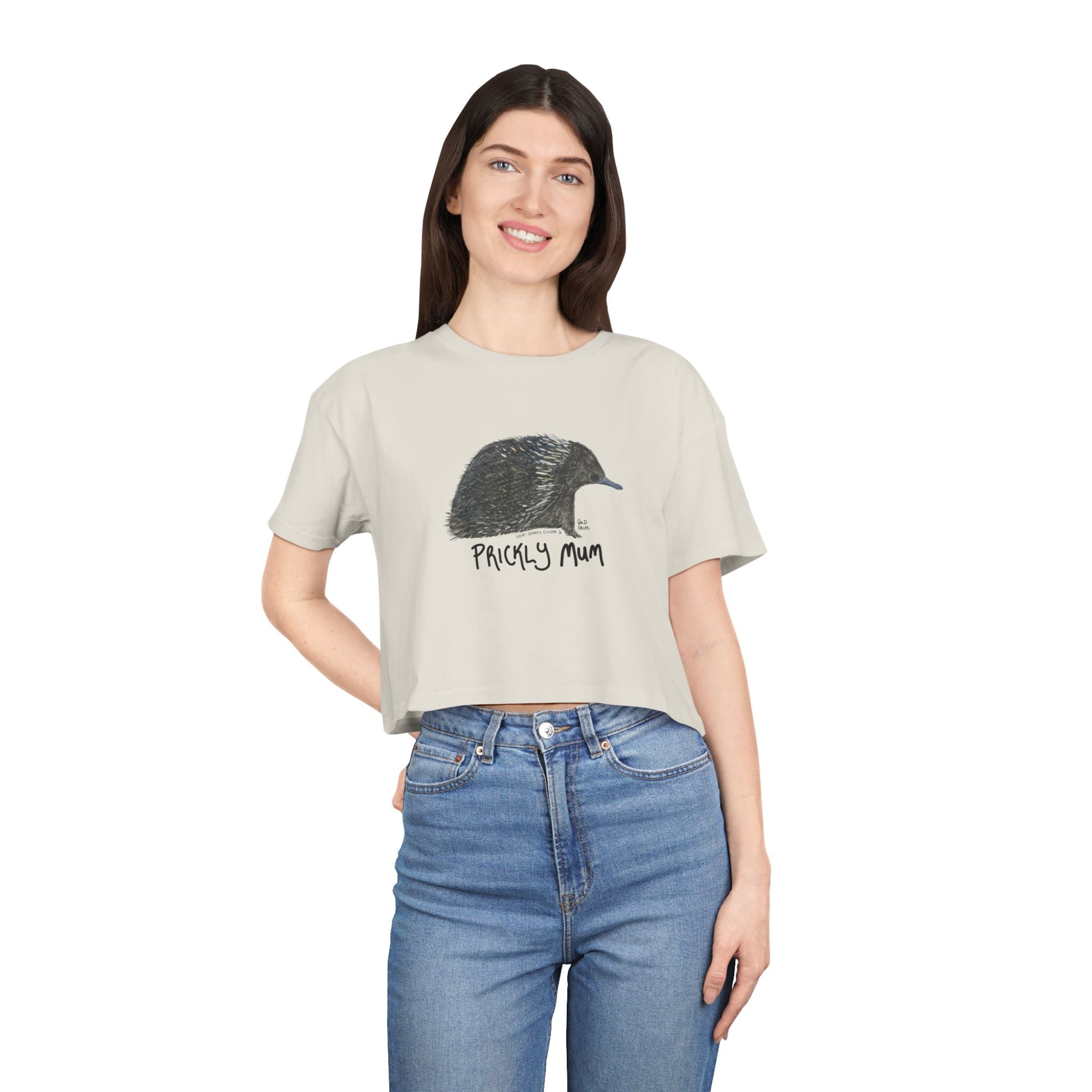 Prickly mum - Short-beaked Echidna - Women's Crop Tee