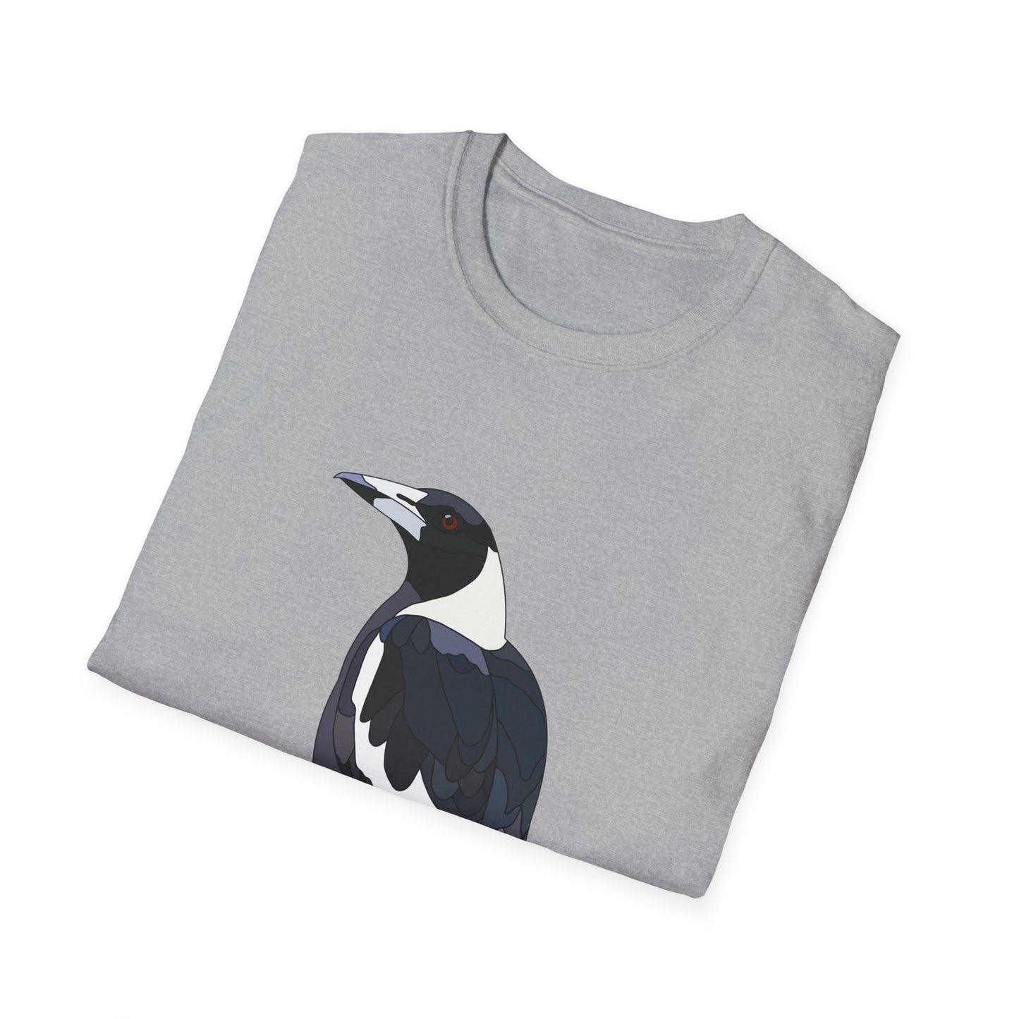 Australian Magpie - Unisex Softstyle T-Shirt Printify