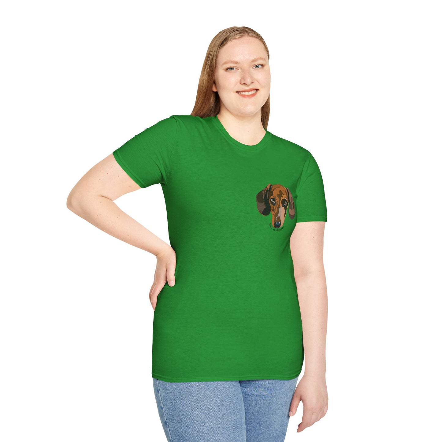 Dachshund (small Keen as mustard) - Unisex Softstyle T-Shirt