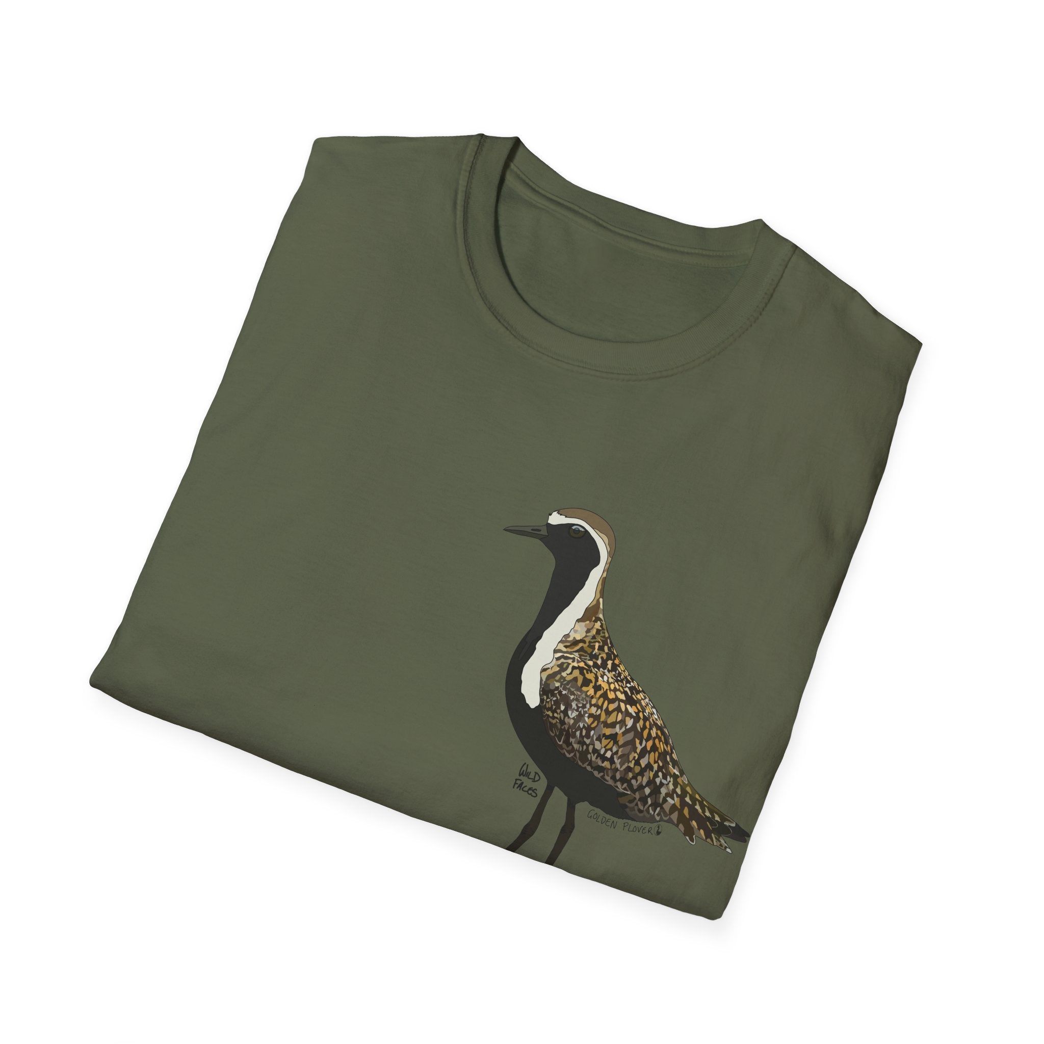 Golden Plover - Small design - Unisex Softstyle T-Shirt Printify