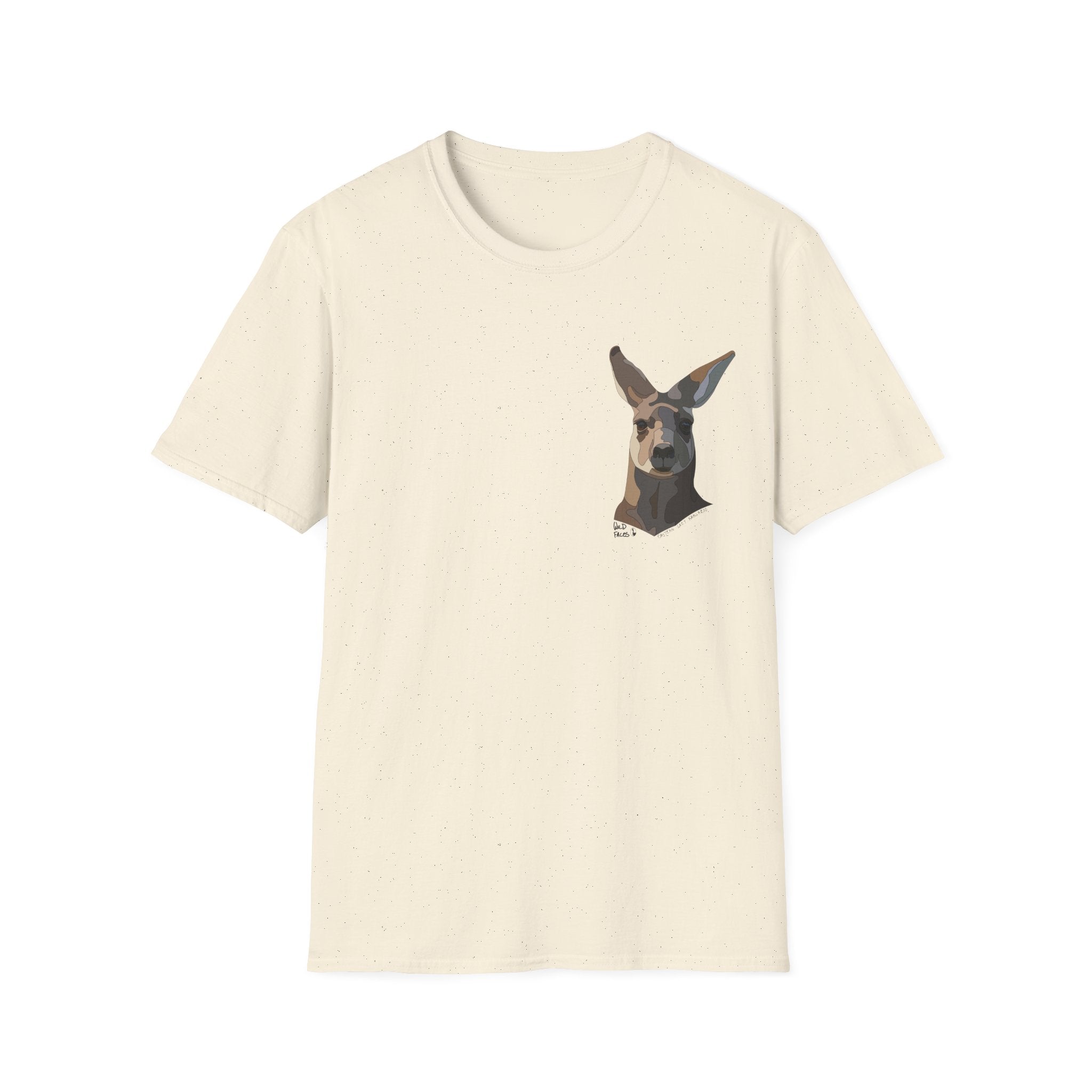 Eastern Grey Kangaroo - Small design - Unisex Softstyle T-Shirt Printify