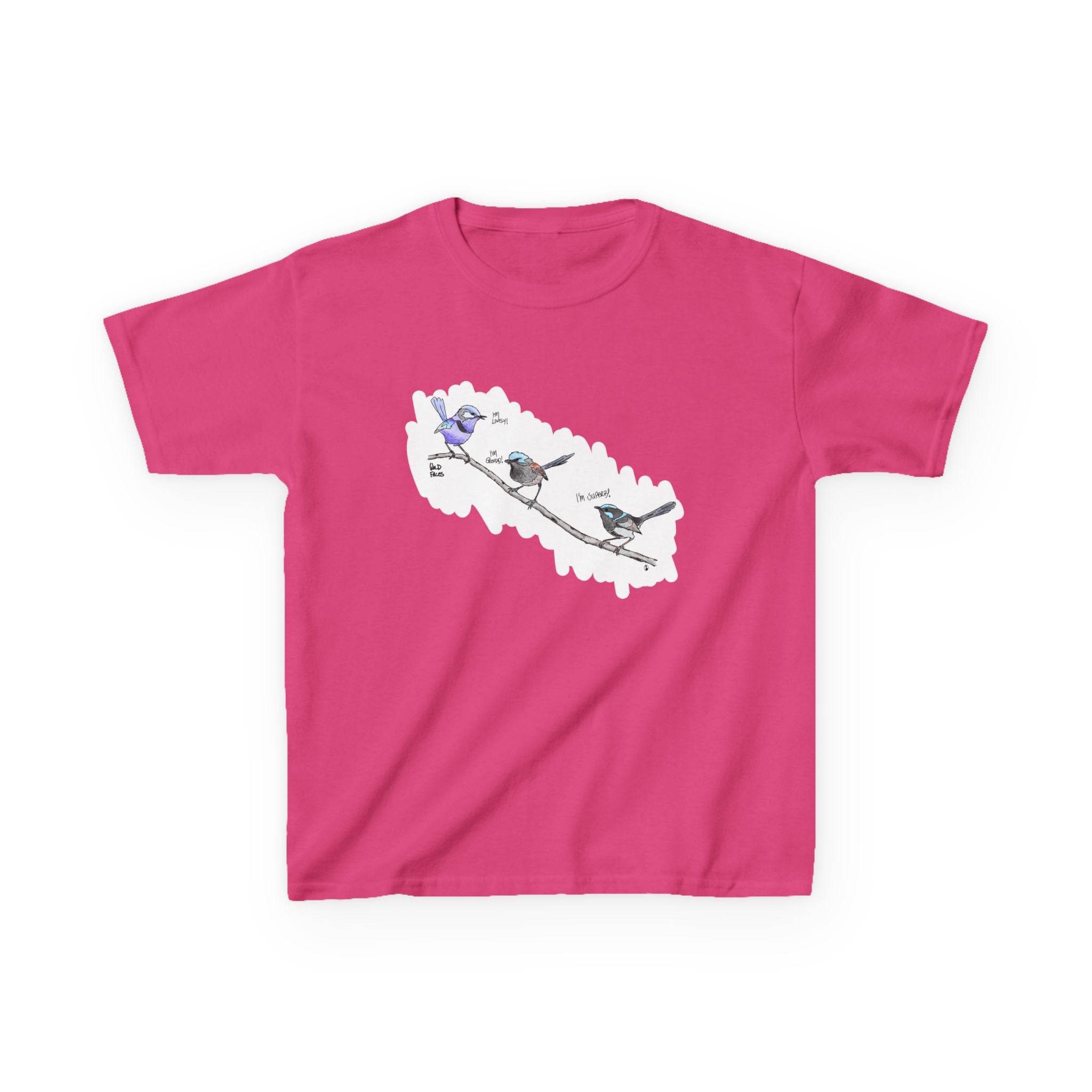 A trio of Fairy-wrens (spendid, superb and lovely) | Kids Heavy Cotton™ Tee Printify