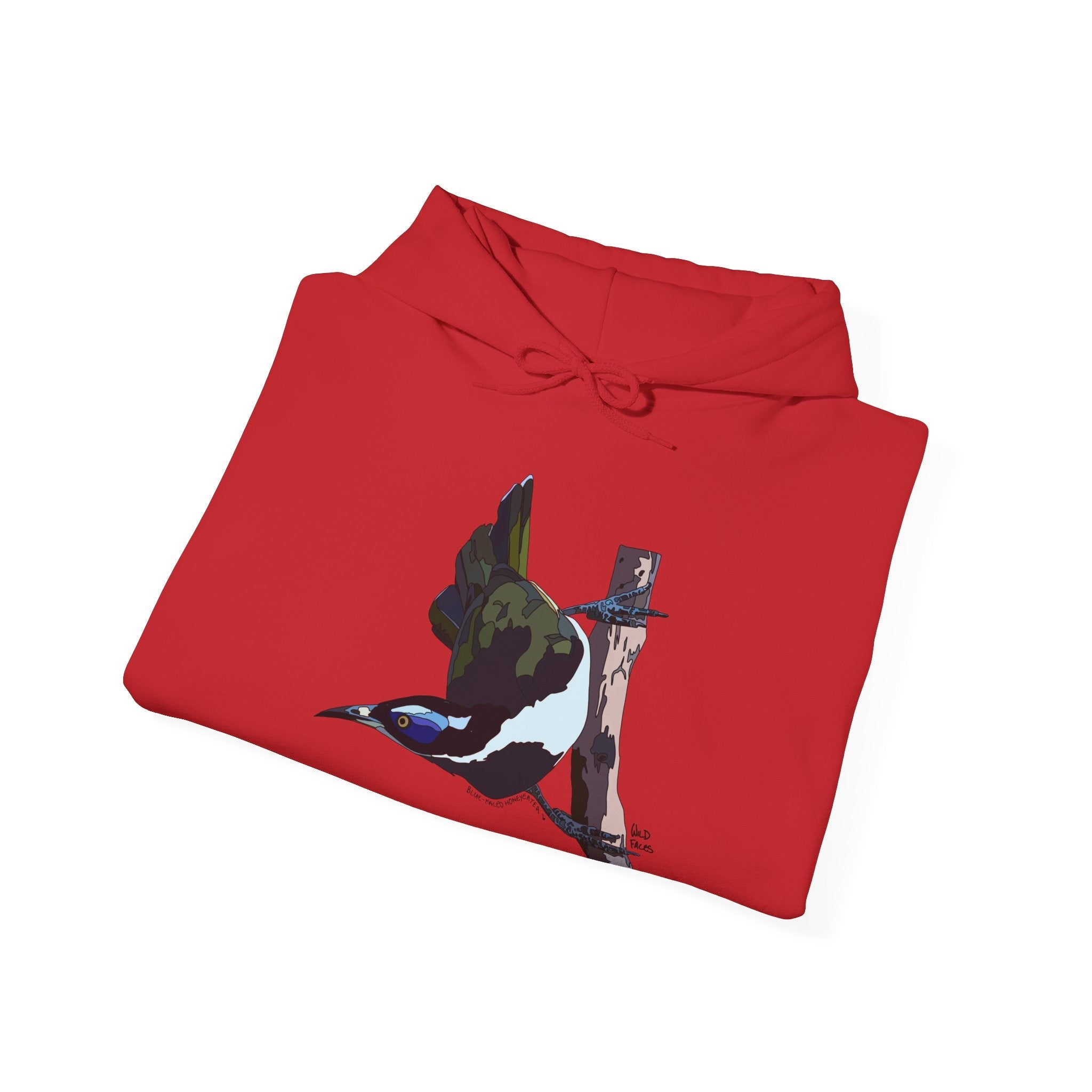 Blue-faced Honeyeater | Unisex Heavy Blend™ Hooded Sweatshirt Printify