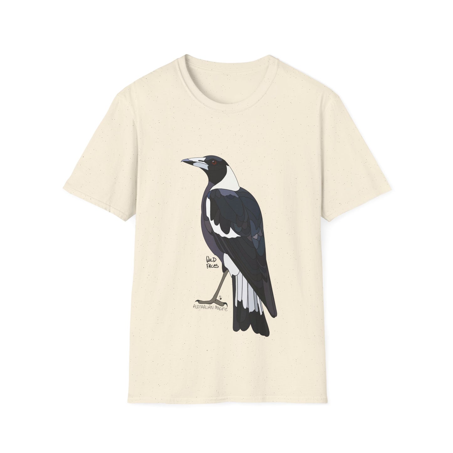 Australian Magpie - Unisex Softstyle T-Shirt Printify