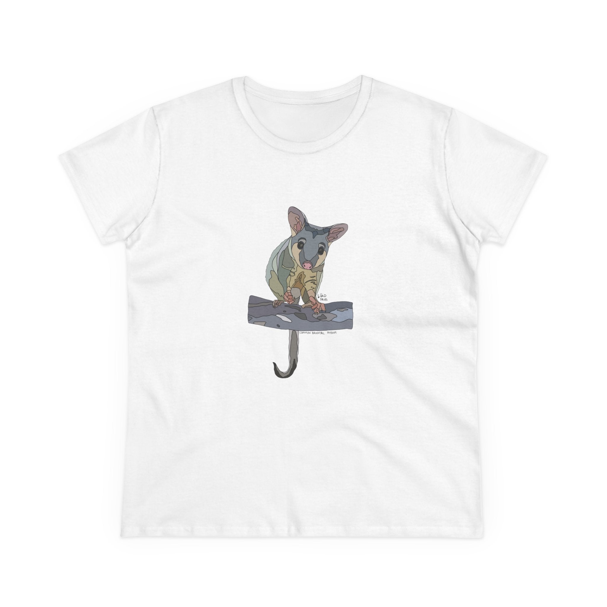 Common Brushtail Possum - Women's Midweight Cotton Tee Printify