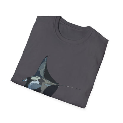 Reef Manta Ray- large design - Unisex Softstyle T-Shirt