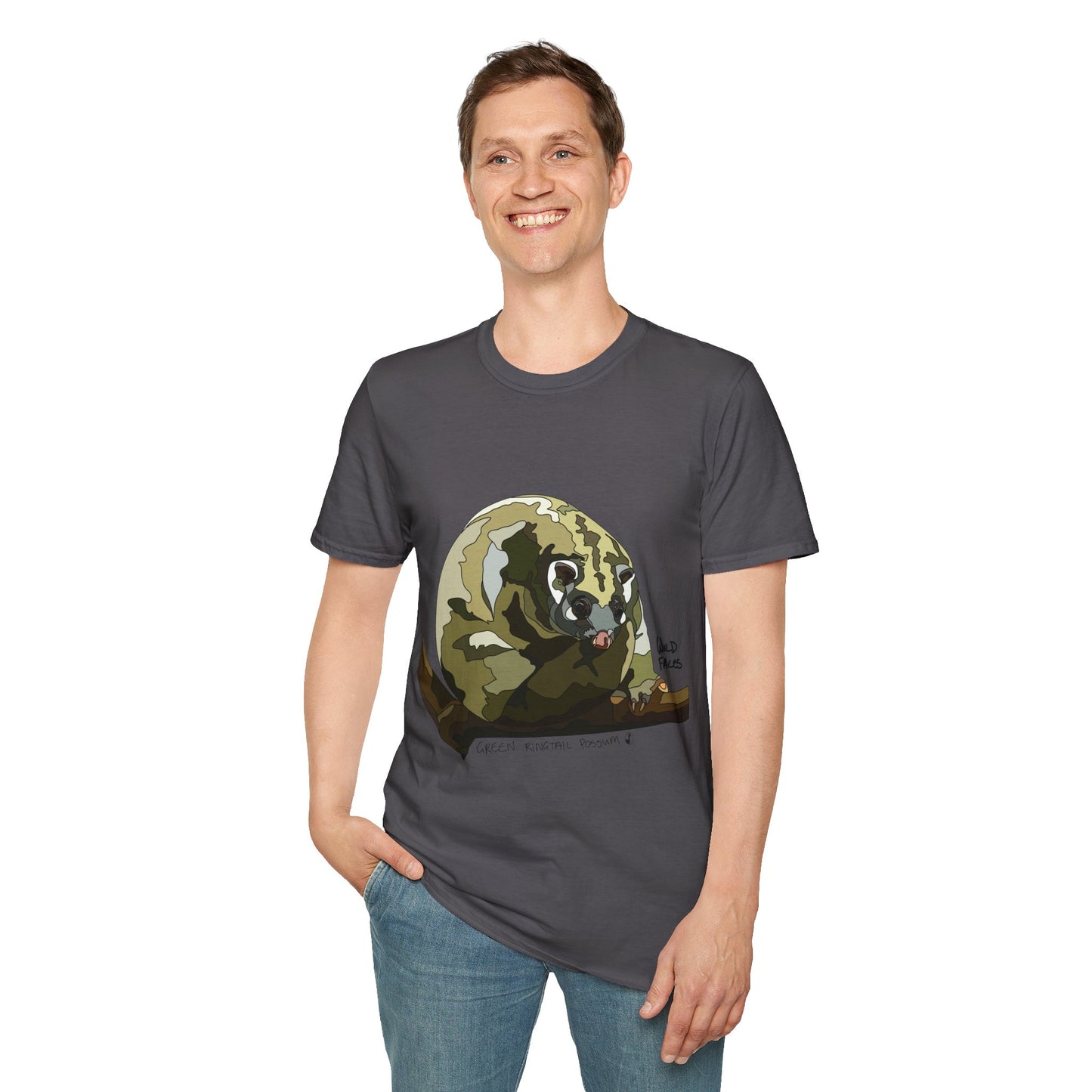 Green Ringtail Possum - Unisex Softstyle T-Shirt