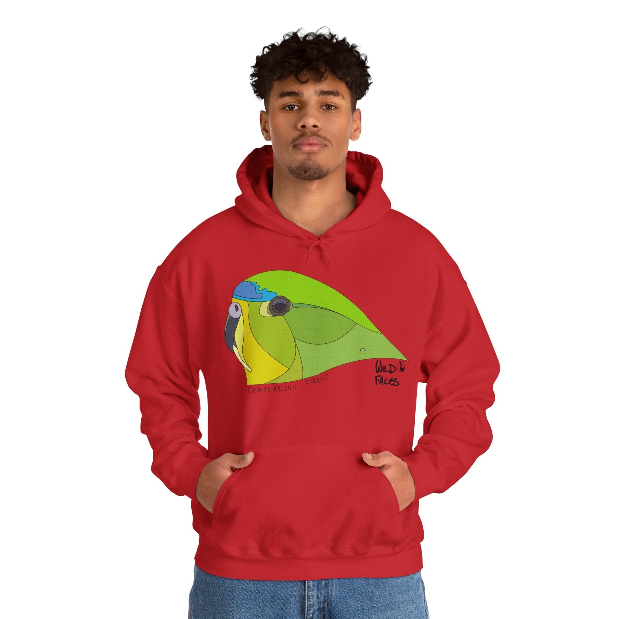 Orange-bellied Parrot | Unisex Heavy Blend™ Hooded Sweatshirt Printify