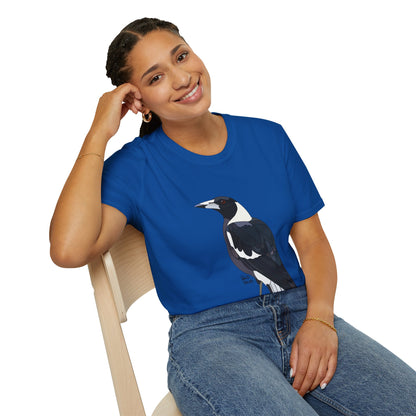 Australian Magpie - Unisex Softstyle T-Shirt Printify