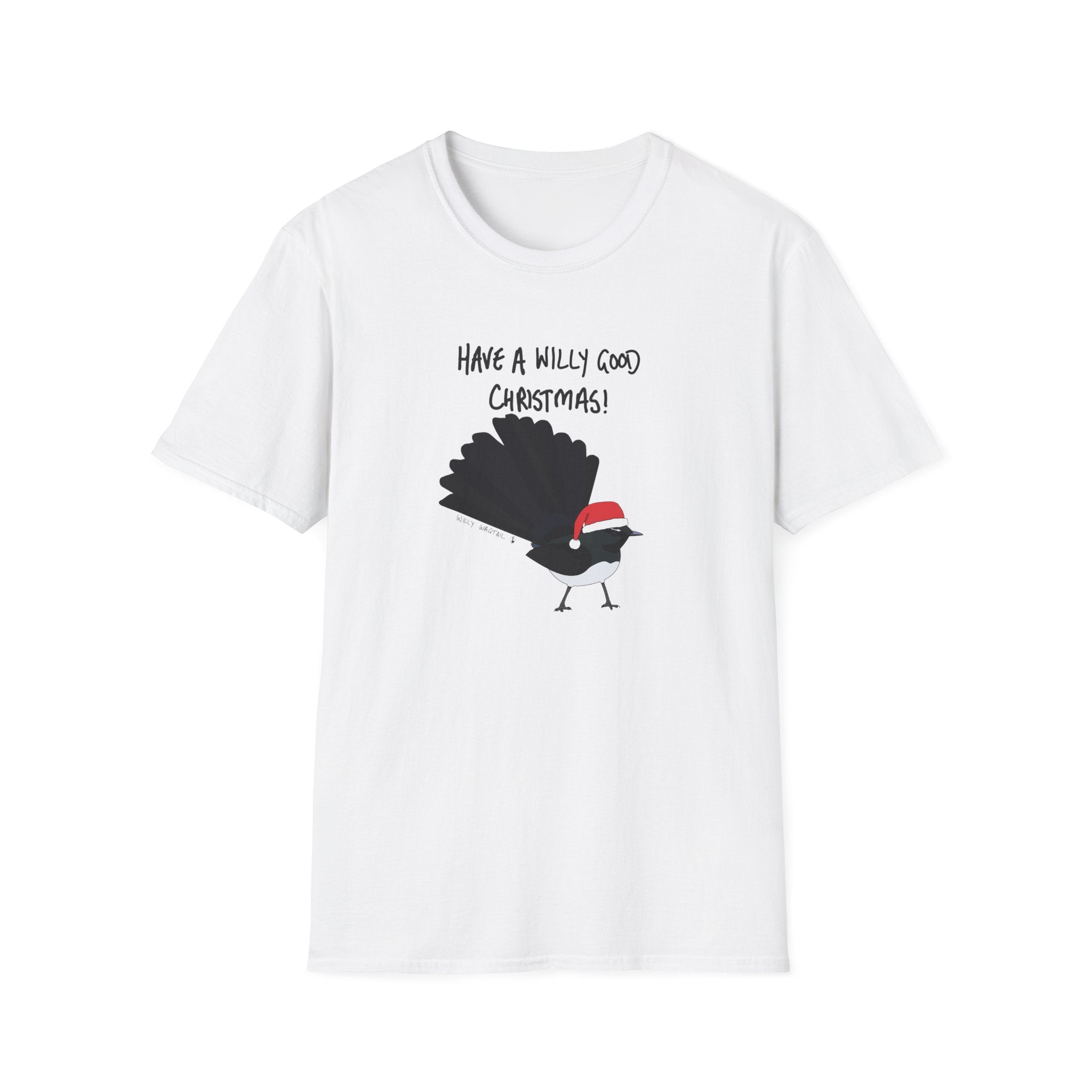 Christmas Willy Wagtail - Unisex Softstyle T-Shirt