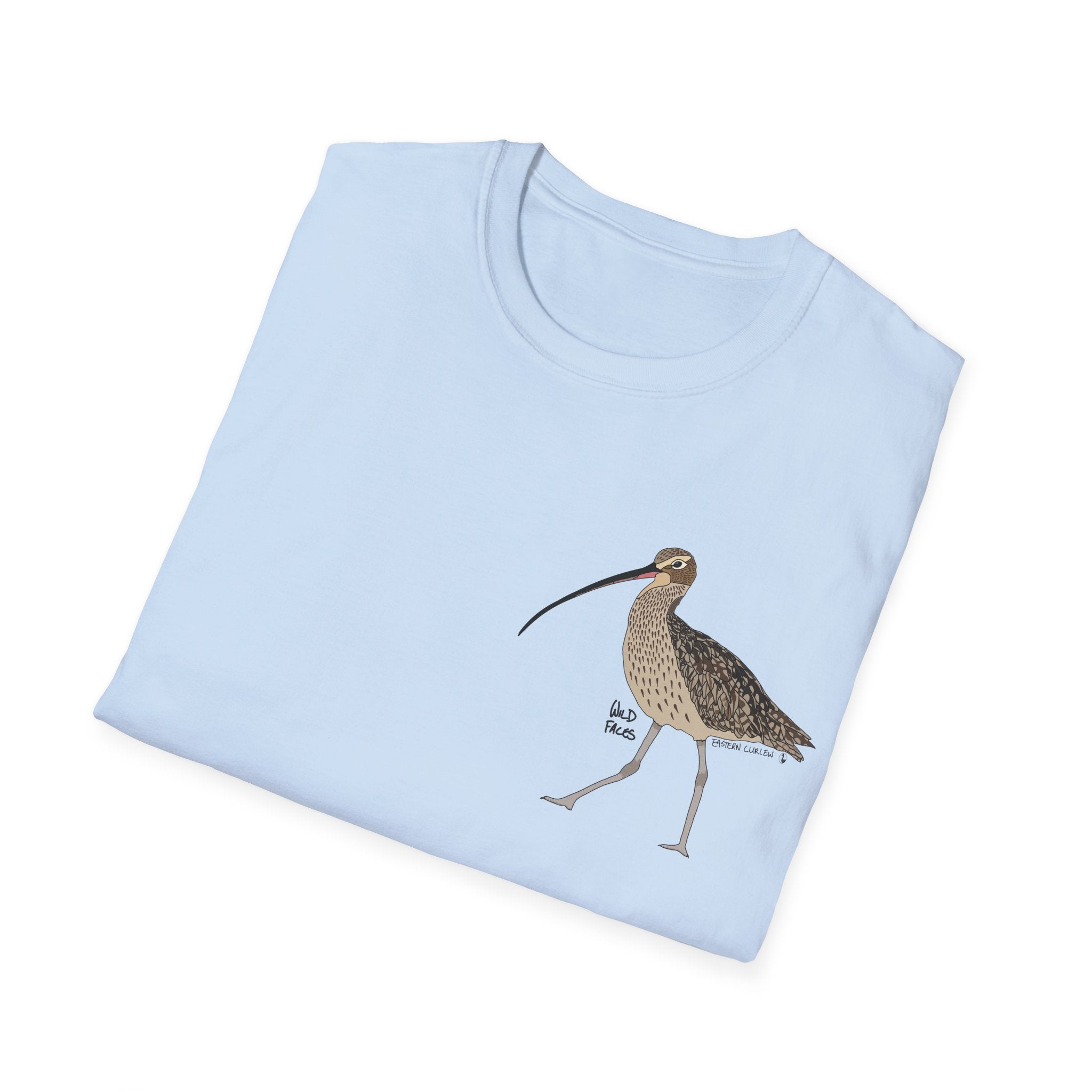 Eastern Curlew- Small design - Unisex Softstyle T-Shirt Printify