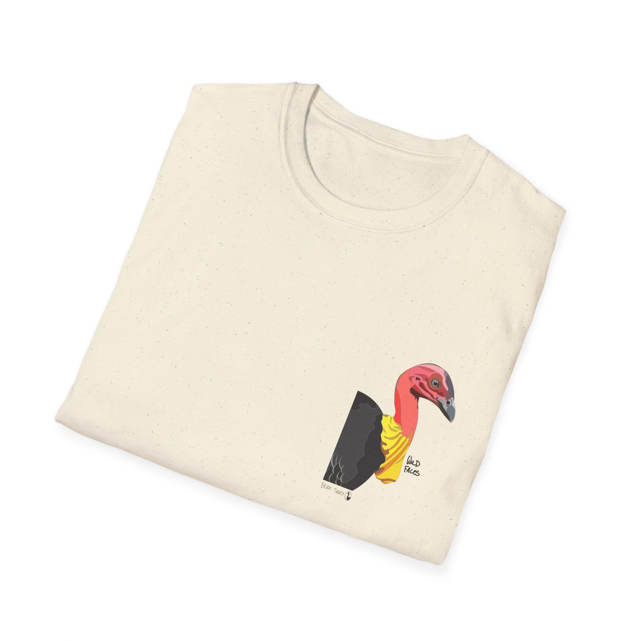 Australian Brush-turkey - Small design - Unisex Softstyle T-Shirt Printify