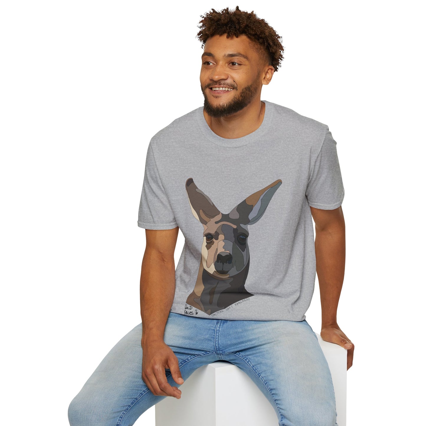 Eastern Grey Kangaroo - Unisex Softstyle T-Shirt Printify