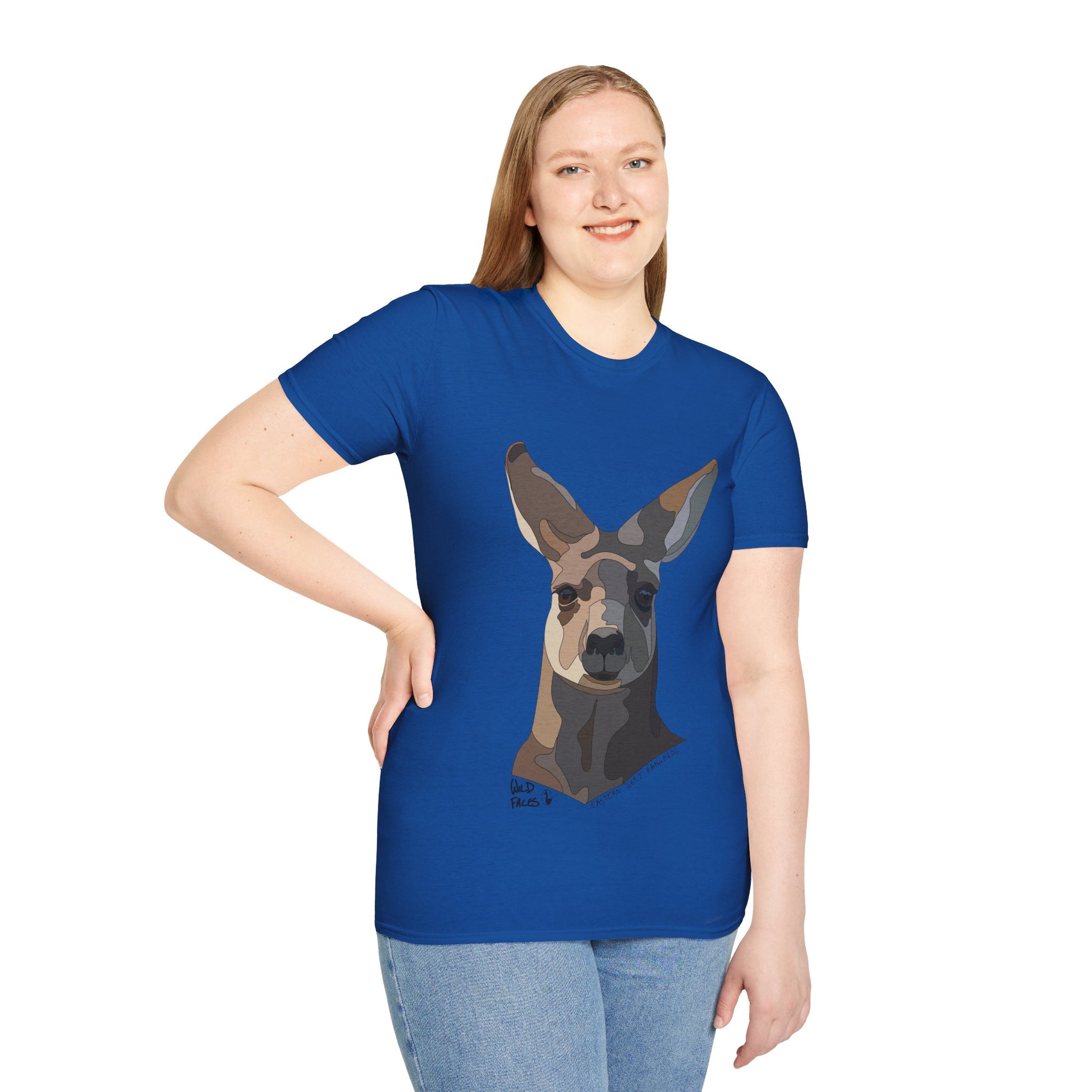 Eastern Grey Kangaroo - Unisex Softstyle T-Shirt Printify