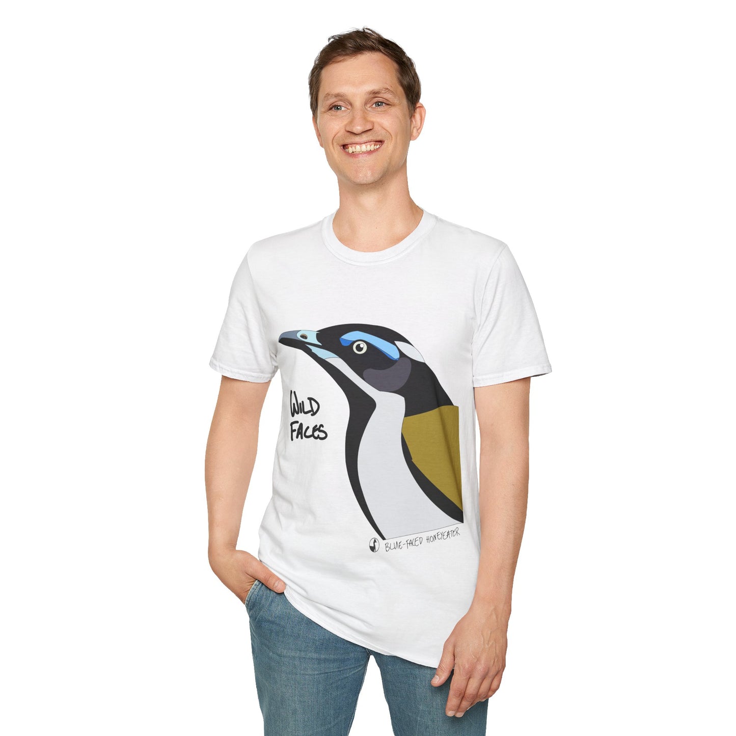 Blue-faced Honeyeater - Unisex Softstyle T-Shirt