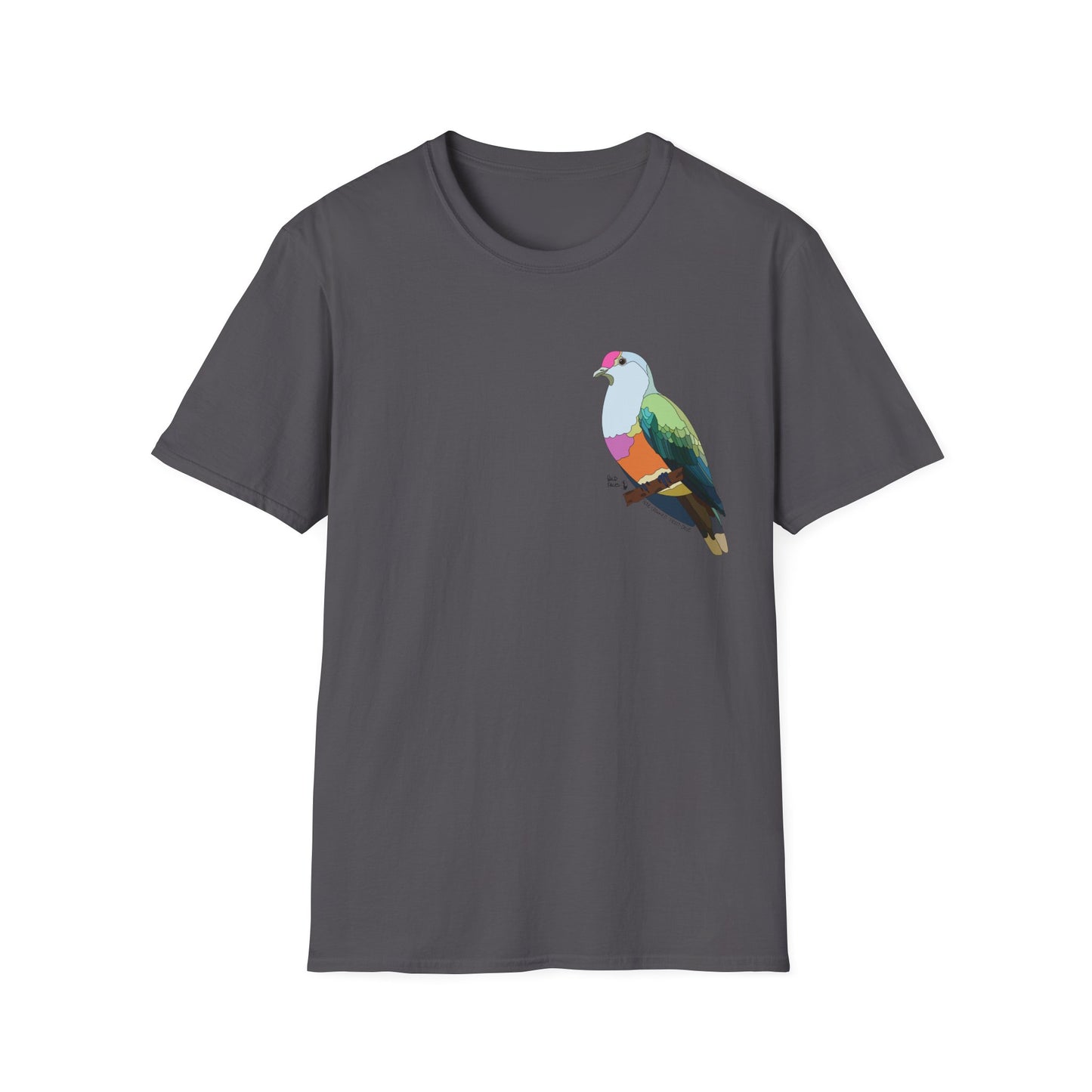 Rose-crowned Fruit Dove - Small design - Unisex Softstyle T-Shirt