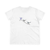 Trio of Fairywrens - Women's Midweight Cotton Tee Printify