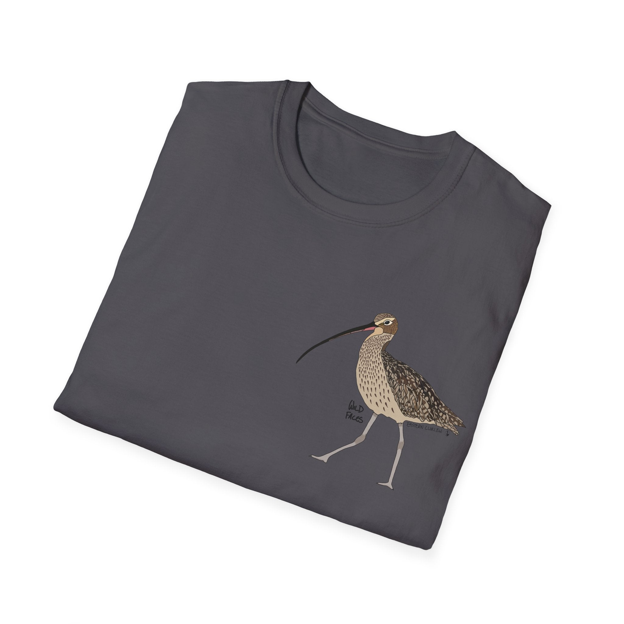 Eastern Curlew- Small design - Unisex Softstyle T-Shirt Printify