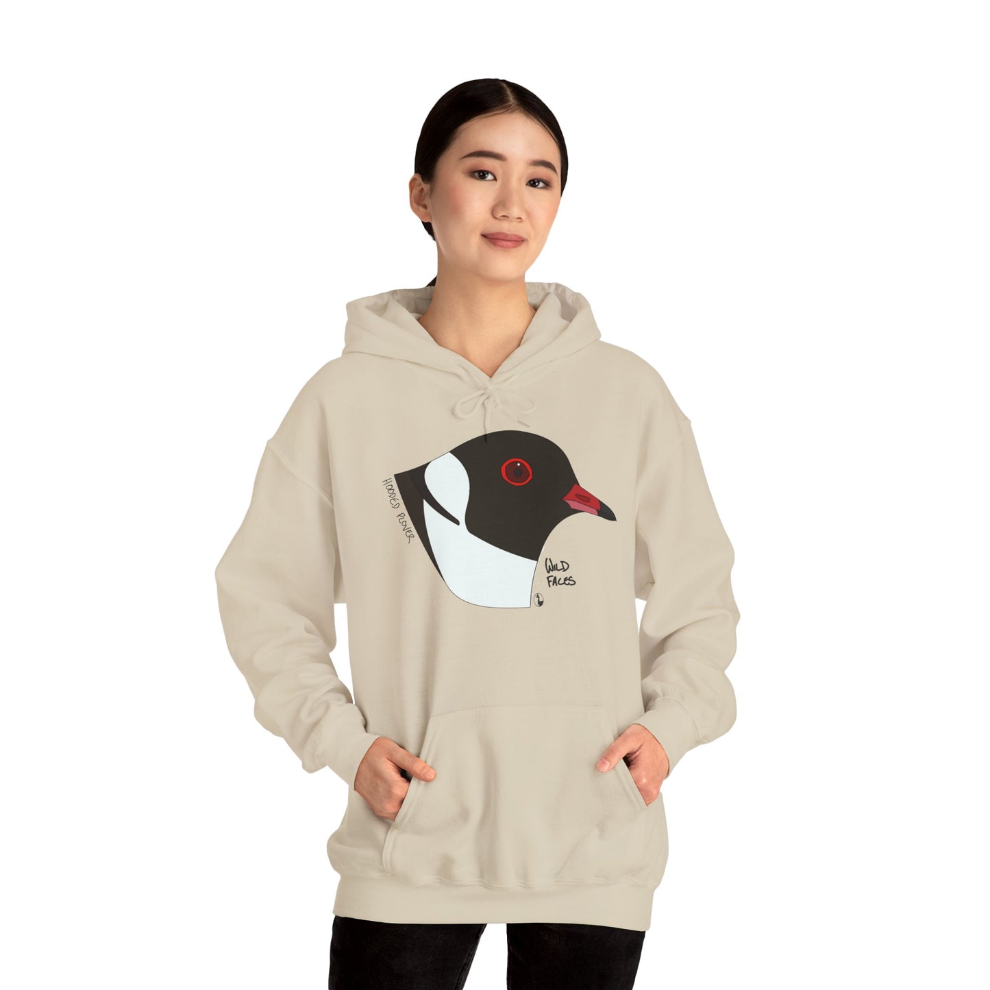 Hooded Plover (head) | Unisex Heavy Blend™ Hooded Sweatshirt