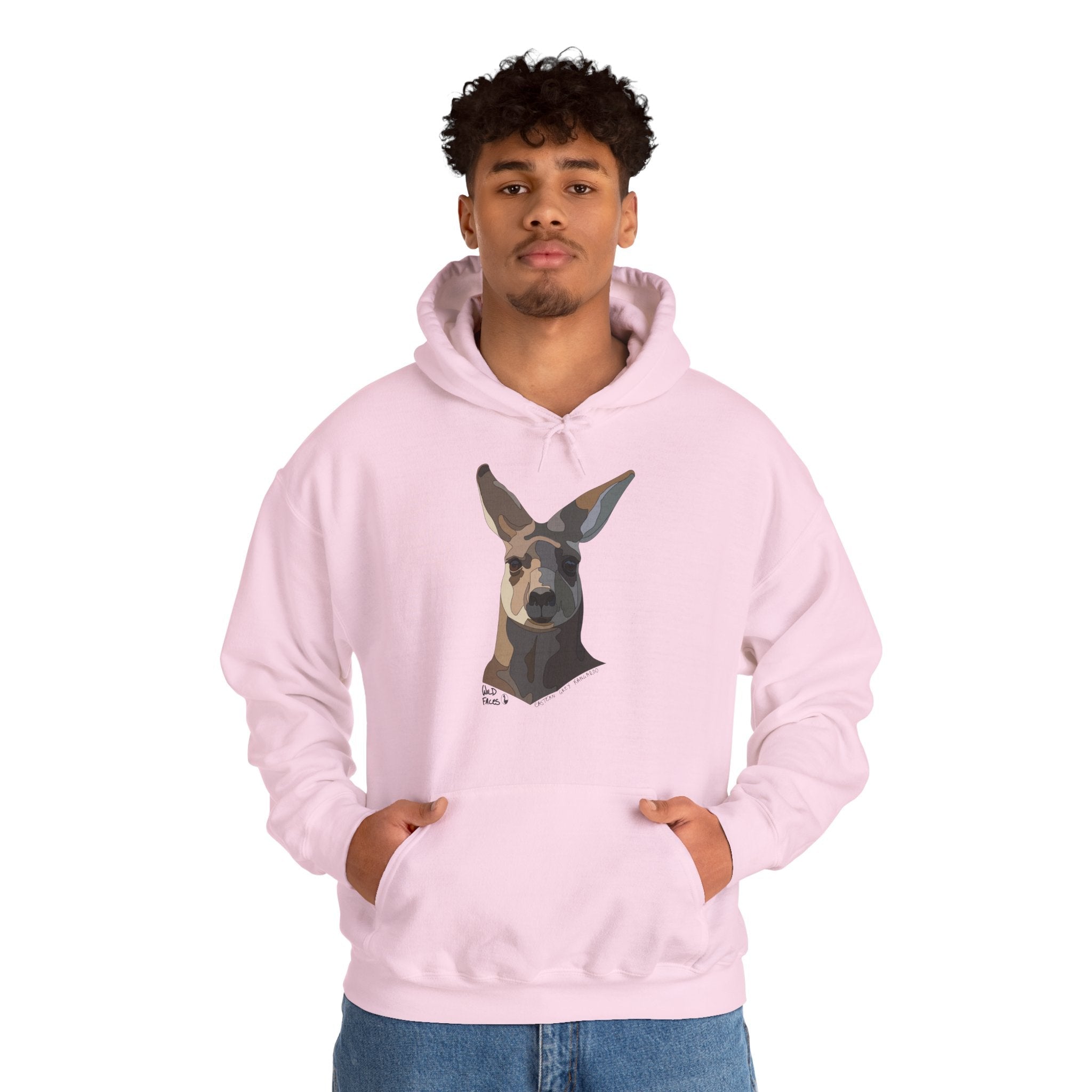Eastern Grey Kangaroo | Unisex Heavy Blend™ Hooded Sweatshirt Printify